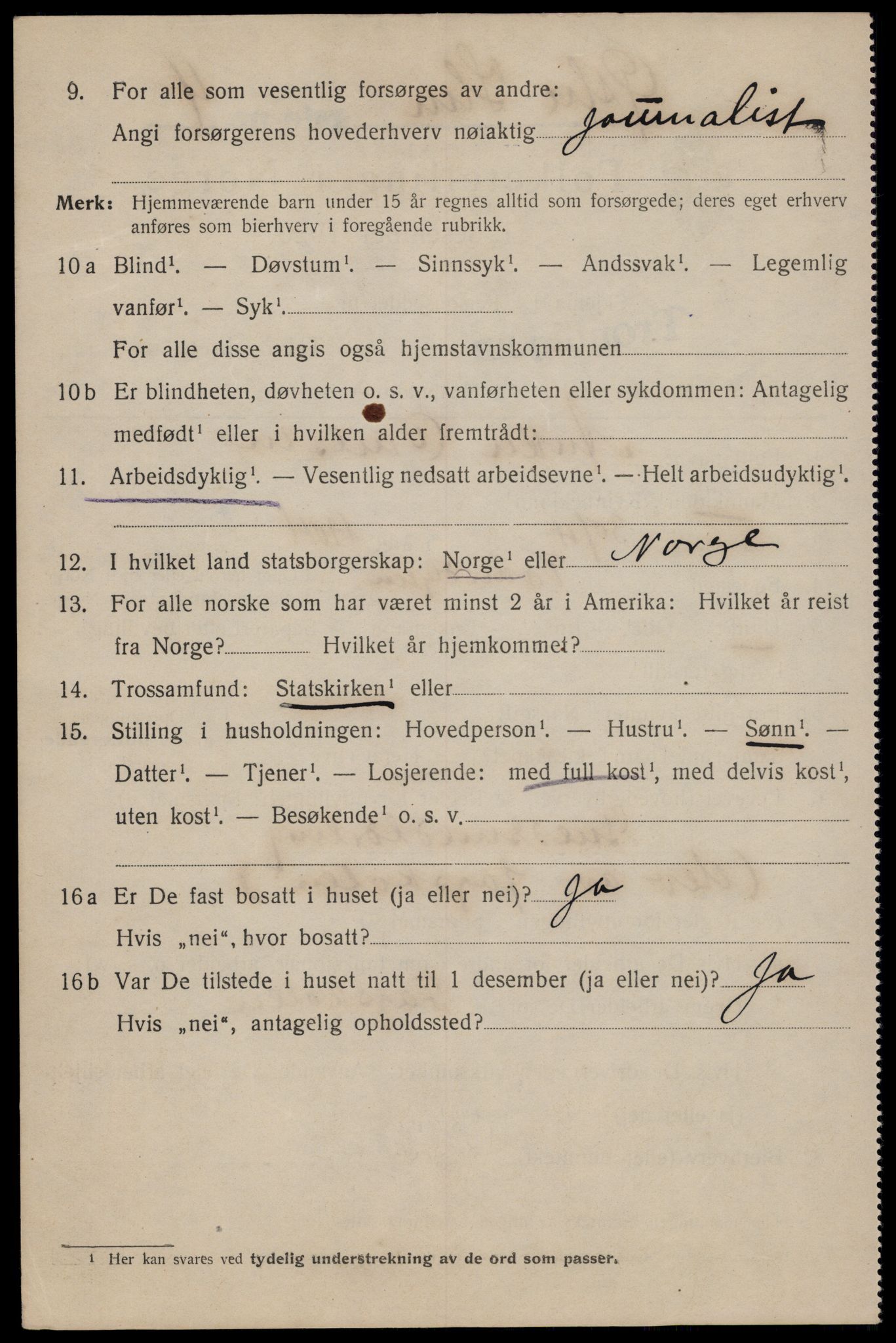 SAT, 1920 census for Trondheim, 1920, p. 46163