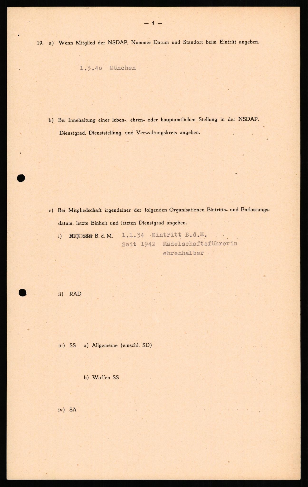 Forsvaret, Forsvarets overkommando II, RA/RAFA-3915/D/Db/L0013: CI Questionaires. Tyske okkupasjonsstyrker i Norge. Tyskere., 1945-1946, p. 121