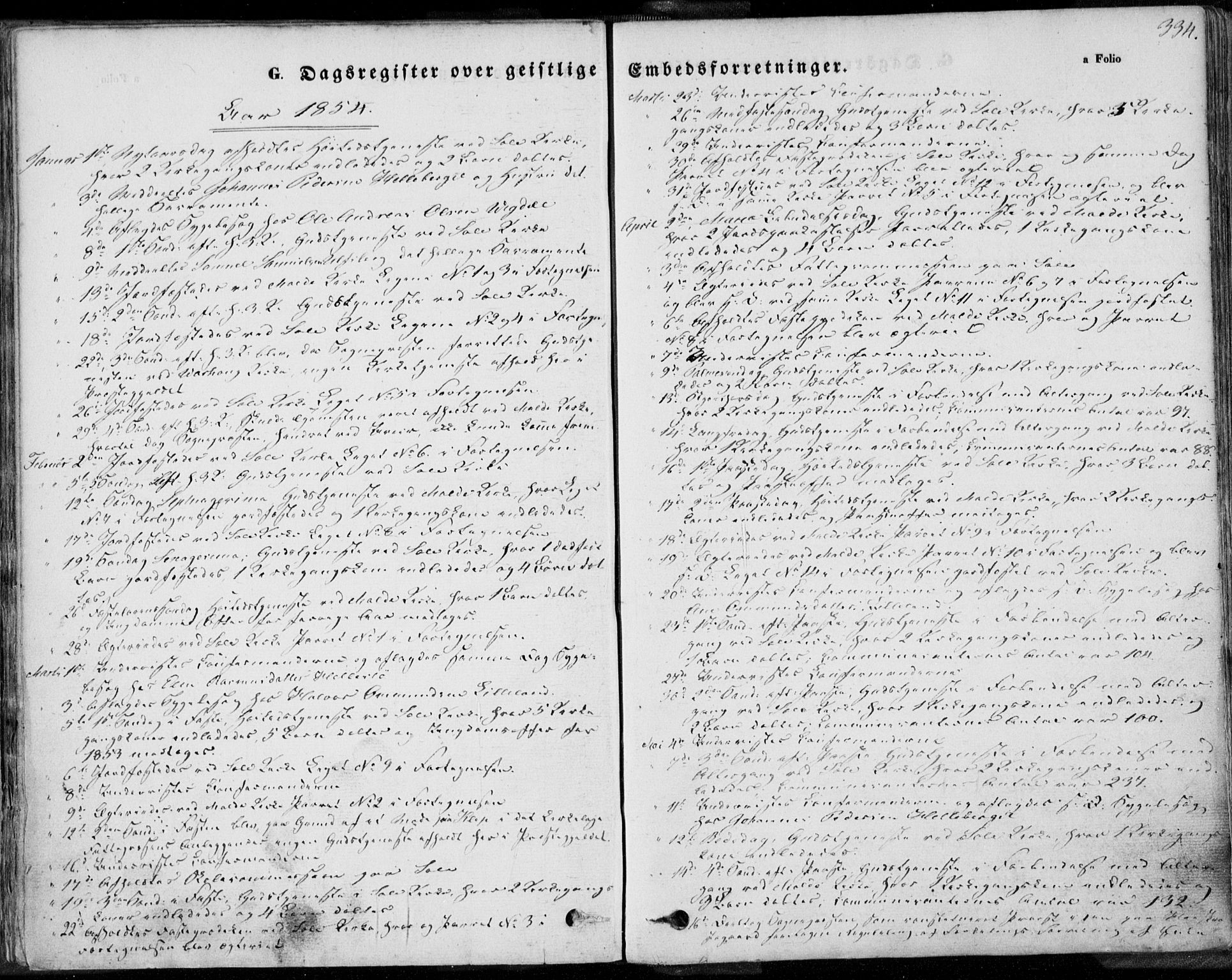 Håland sokneprestkontor, SAST/A-101802/001/30BA/L0008: Parish register (official) no. A 7.2, 1854-1870, p. 334