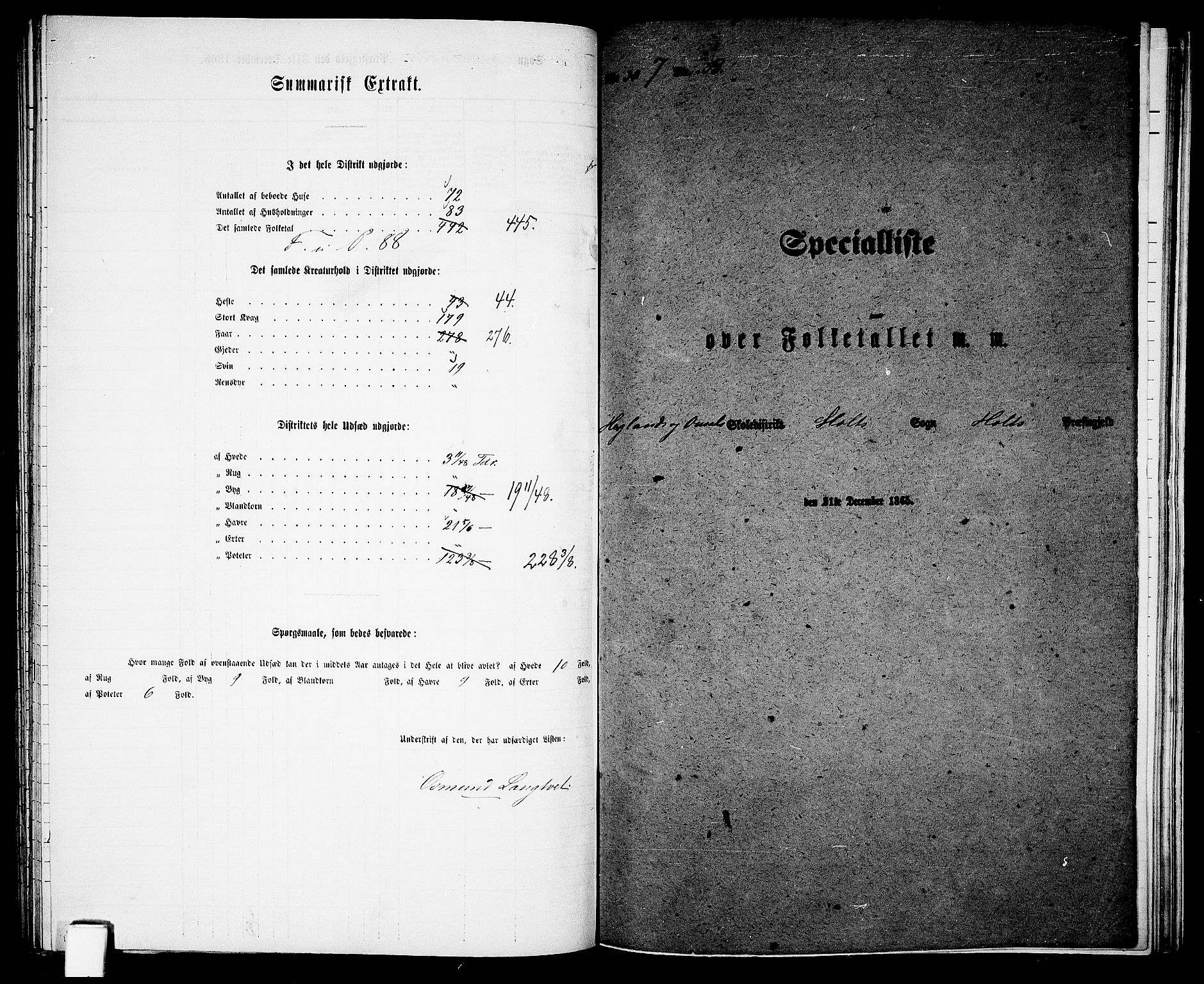 RA, 1865 census for Holt/Holt, 1865, p. 144