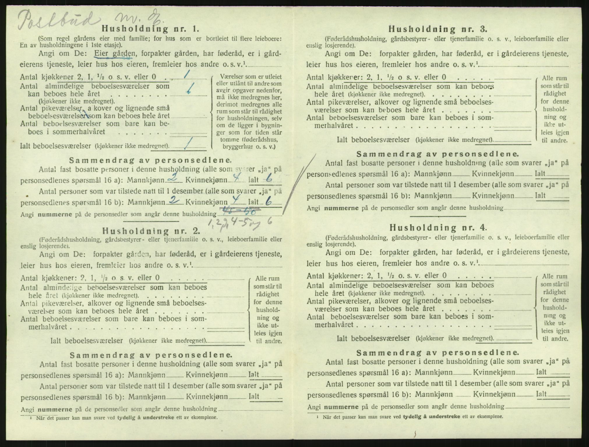SAKO, 1920 census for Hedrum, 1920, p. 1614