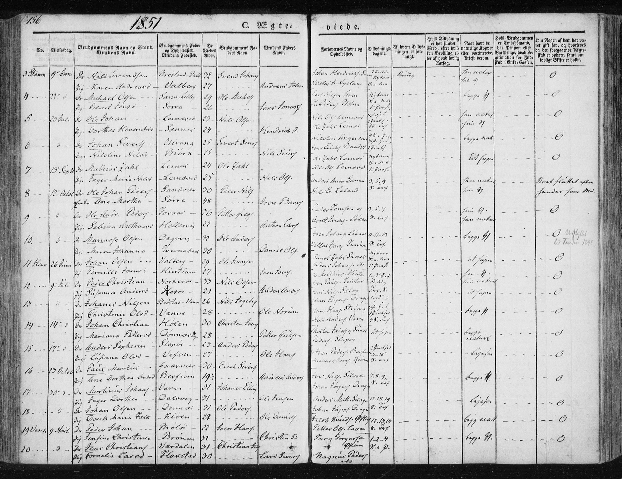 Ministerialprotokoller, klokkerbøker og fødselsregistre - Nordland, SAT/A-1459/830/L0447: Parish register (official) no. 830A11, 1831-1854, p. 156