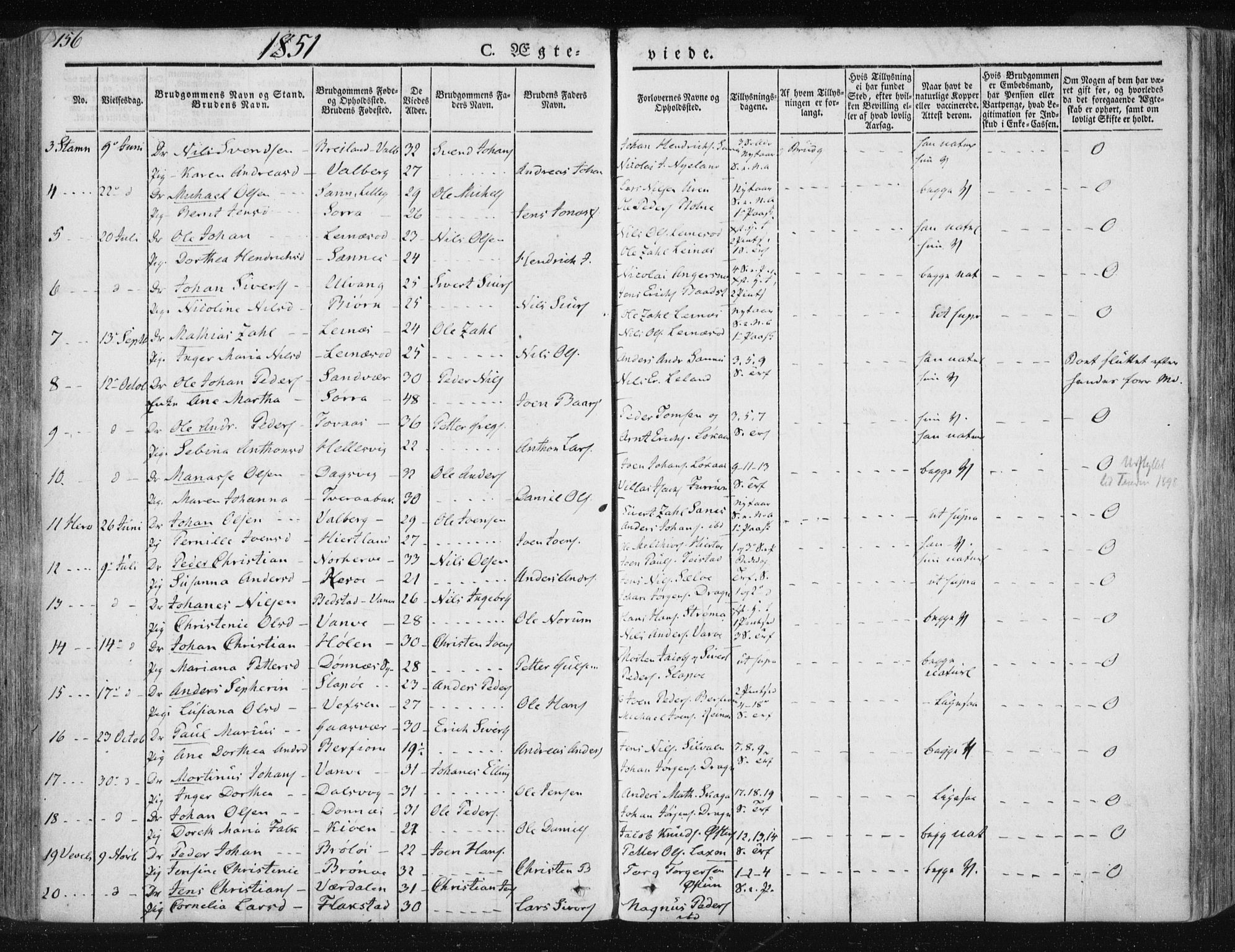 Ministerialprotokoller, klokkerbøker og fødselsregistre - Nordland, AV/SAT-A-1459/830/L0447: Parish register (official) no. 830A11, 1831-1854, p. 156