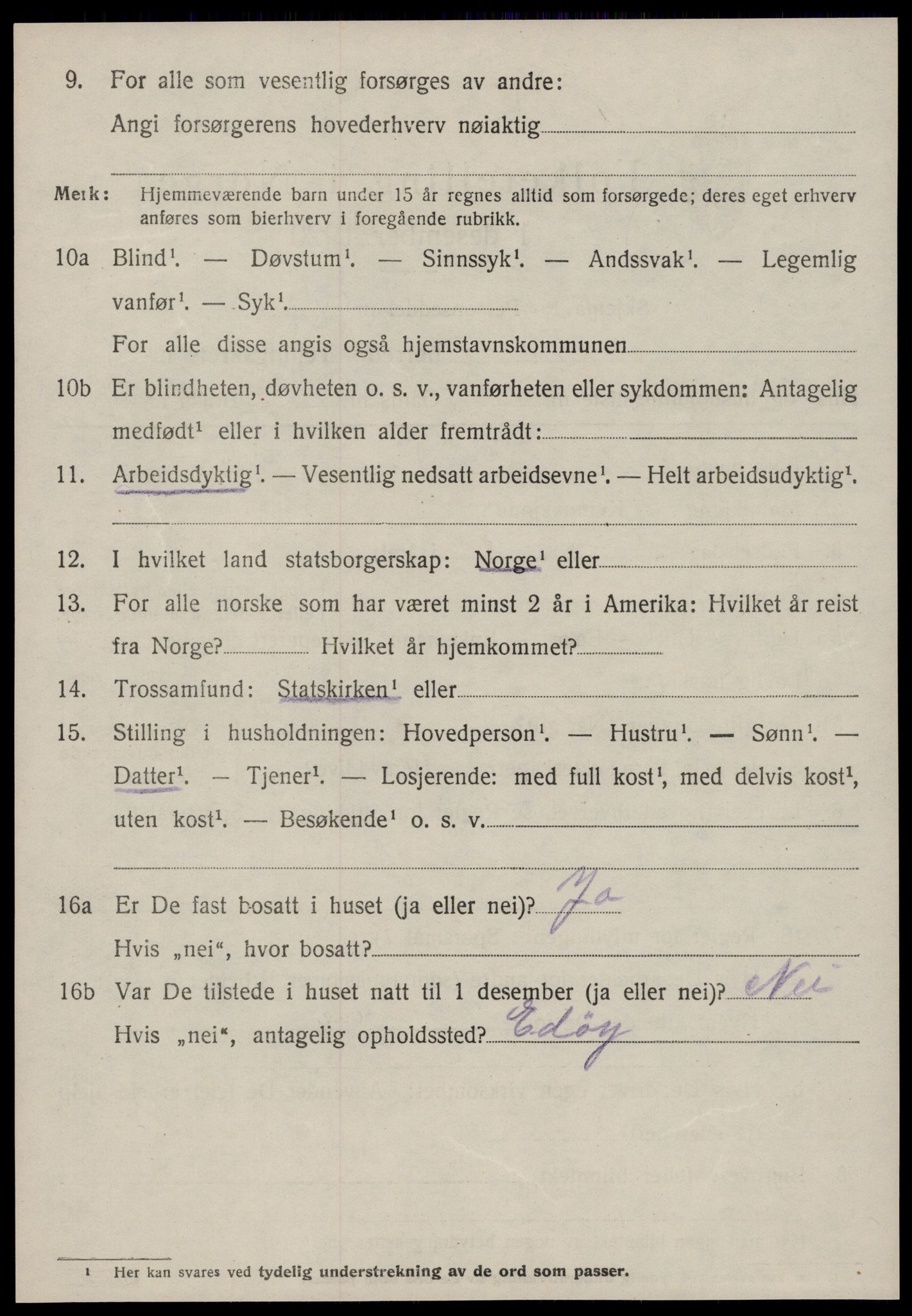 SAT, 1920 census for Øre, 1920, p. 2040