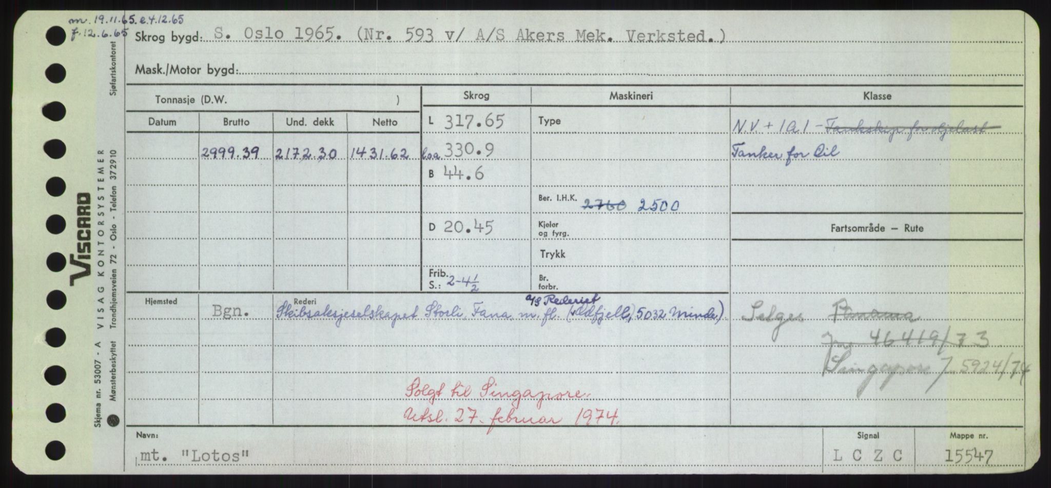 Sjøfartsdirektoratet med forløpere, Skipsmålingen, RA/S-1627/H/Hd/L0023: Fartøy, Lia-Løv, p. 365