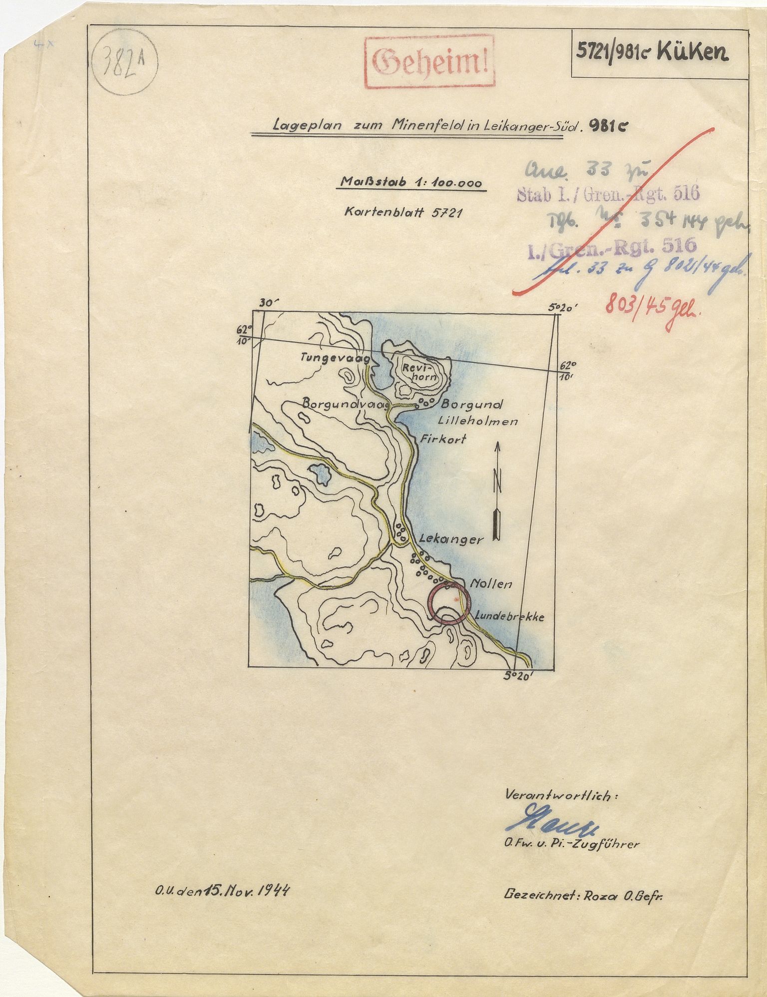 Distriktskommando Vestlandet - DKV, AV/SAB-A-100376/018/T/Ta/Tab/Tabb/L0022: Lnr: 371-387, Feltnr. 5623-1h - 5722/3/1g, Stryn - Straumshavn, 1942-1945, p. 15