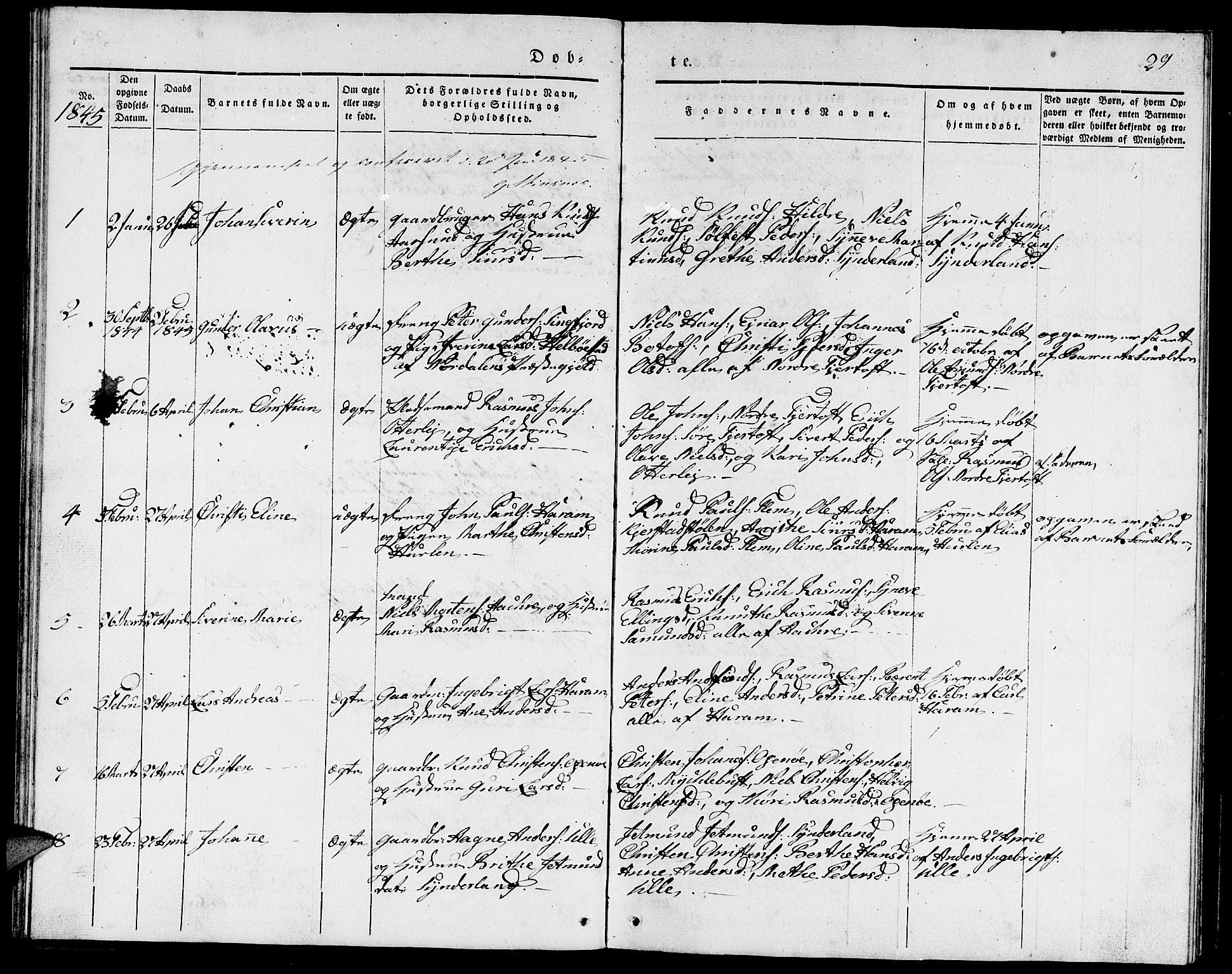 Ministerialprotokoller, klokkerbøker og fødselsregistre - Møre og Romsdal, SAT/A-1454/536/L0507: Parish register (copy) no. 536C02, 1839-1859, p. 29