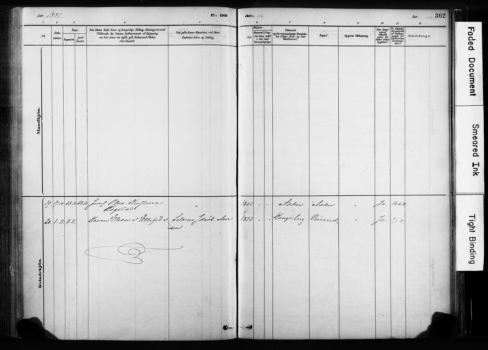 Sandsvær kirkebøker, SAKO/A-244/F/Fb/L0001: Parish register (official) no. II 1, 1878-1906, p. 362