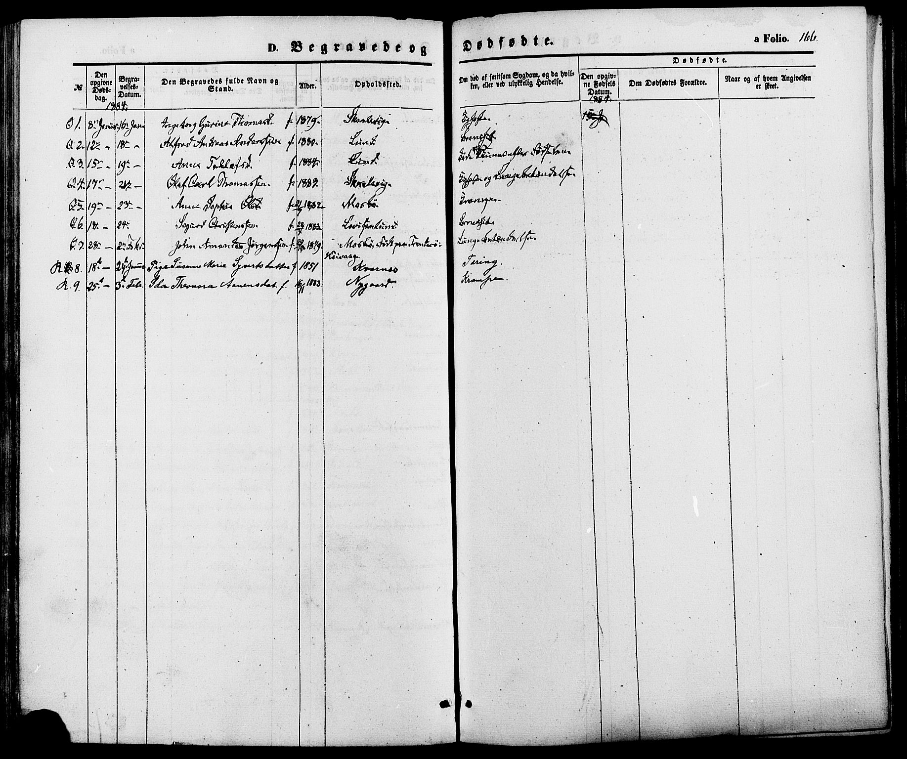 Oddernes sokneprestkontor, AV/SAK-1111-0033/F/Fa/Fab/L0001: Parish register (official) no. A 1, 1865-1884, p. 166