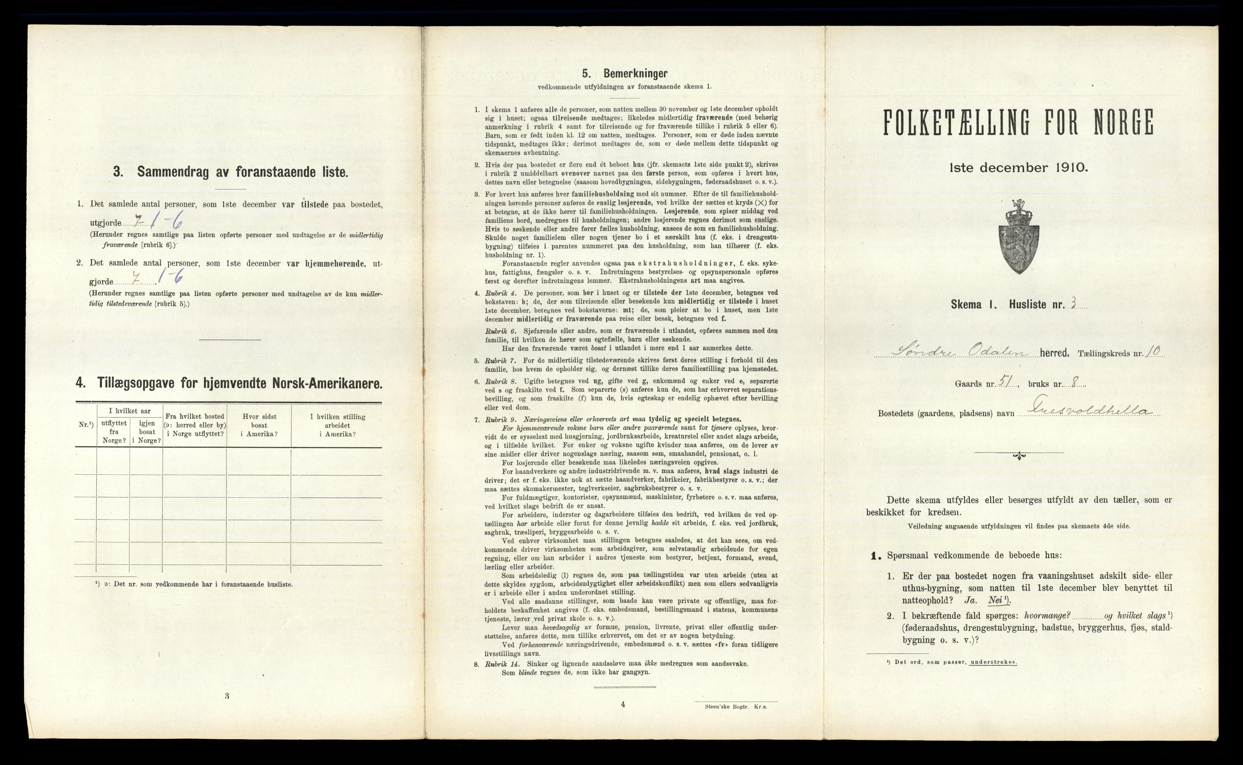 RA, 1910 census for Sør-Odal, 1910, p. 1646