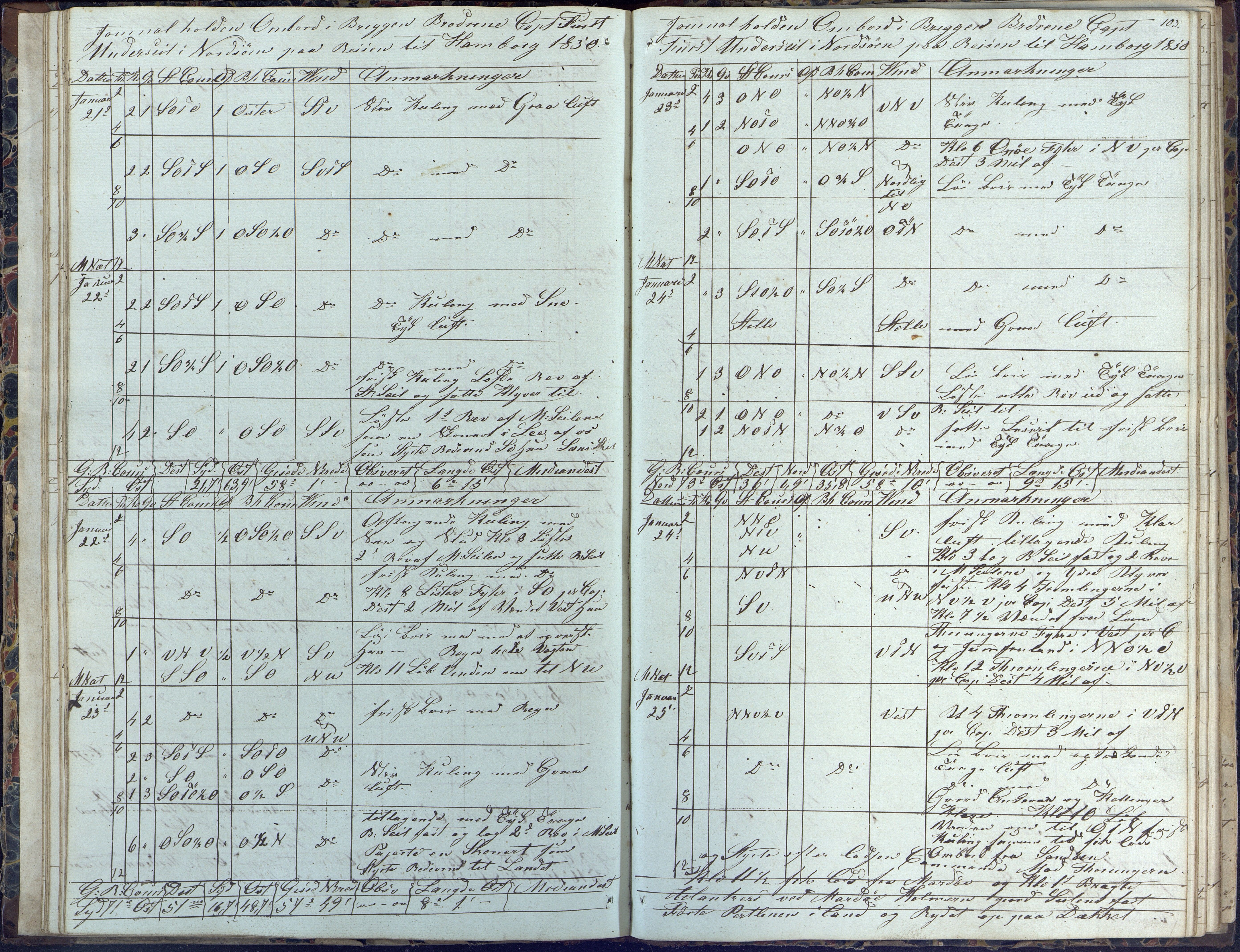 Fartøysarkivet, AAKS/PA-1934/F/L0062/0001: Flere fartøy (se mappenivå) / Brødrene (brigg), 1849-1858, p. 103