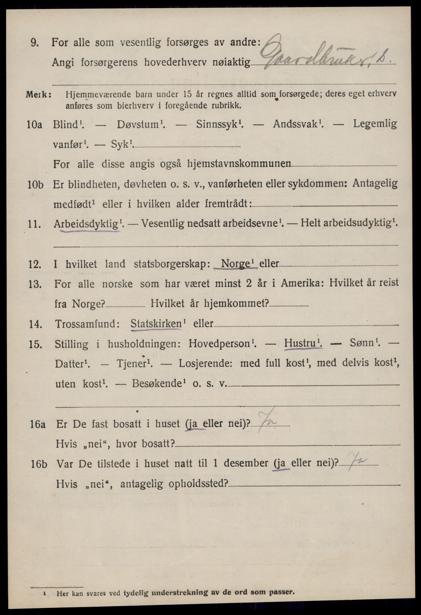 SAT, 1920 census for Aukra, 1920, p. 5054
