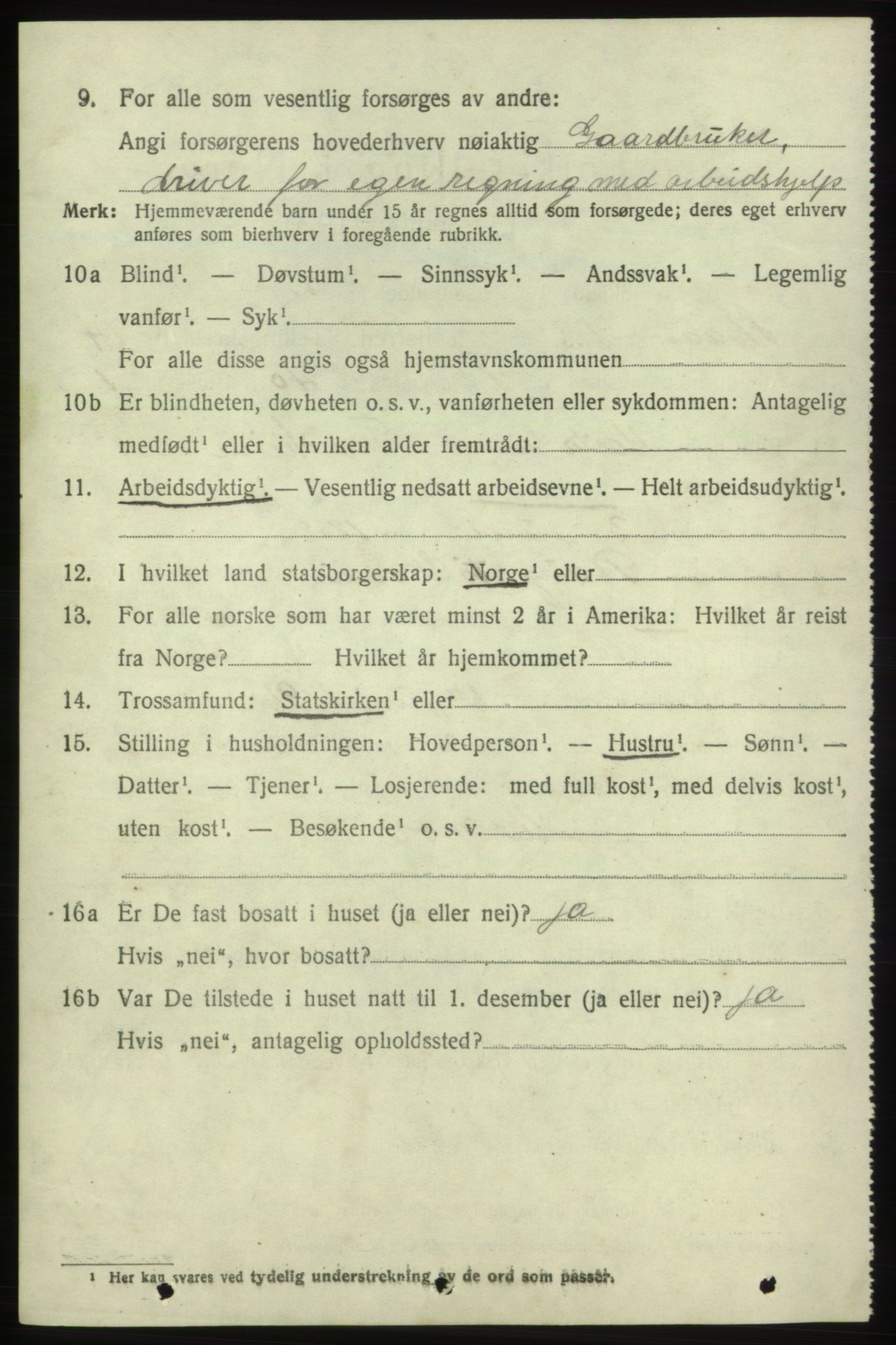 SAB, 1920 census for Skånevik, 1920, p. 6016