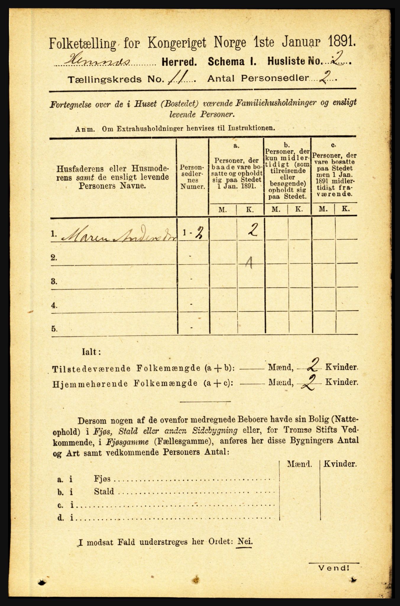 RA, 1891 census for 1832 Hemnes, 1891, p. 5245