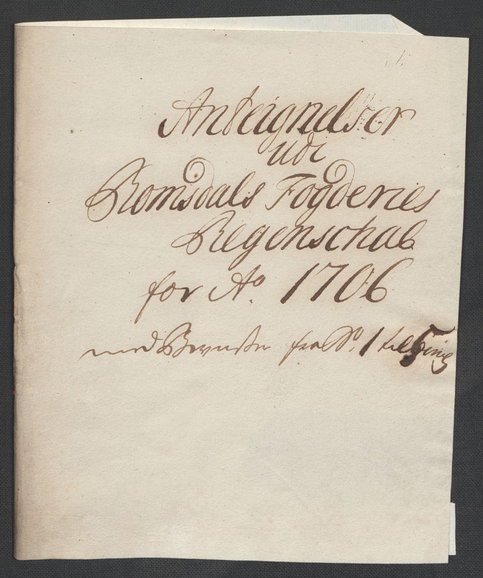 Rentekammeret inntil 1814, Reviderte regnskaper, Fogderegnskap, AV/RA-EA-4092/R55/L3657: Fogderegnskap Romsdal, 1706, p. 167