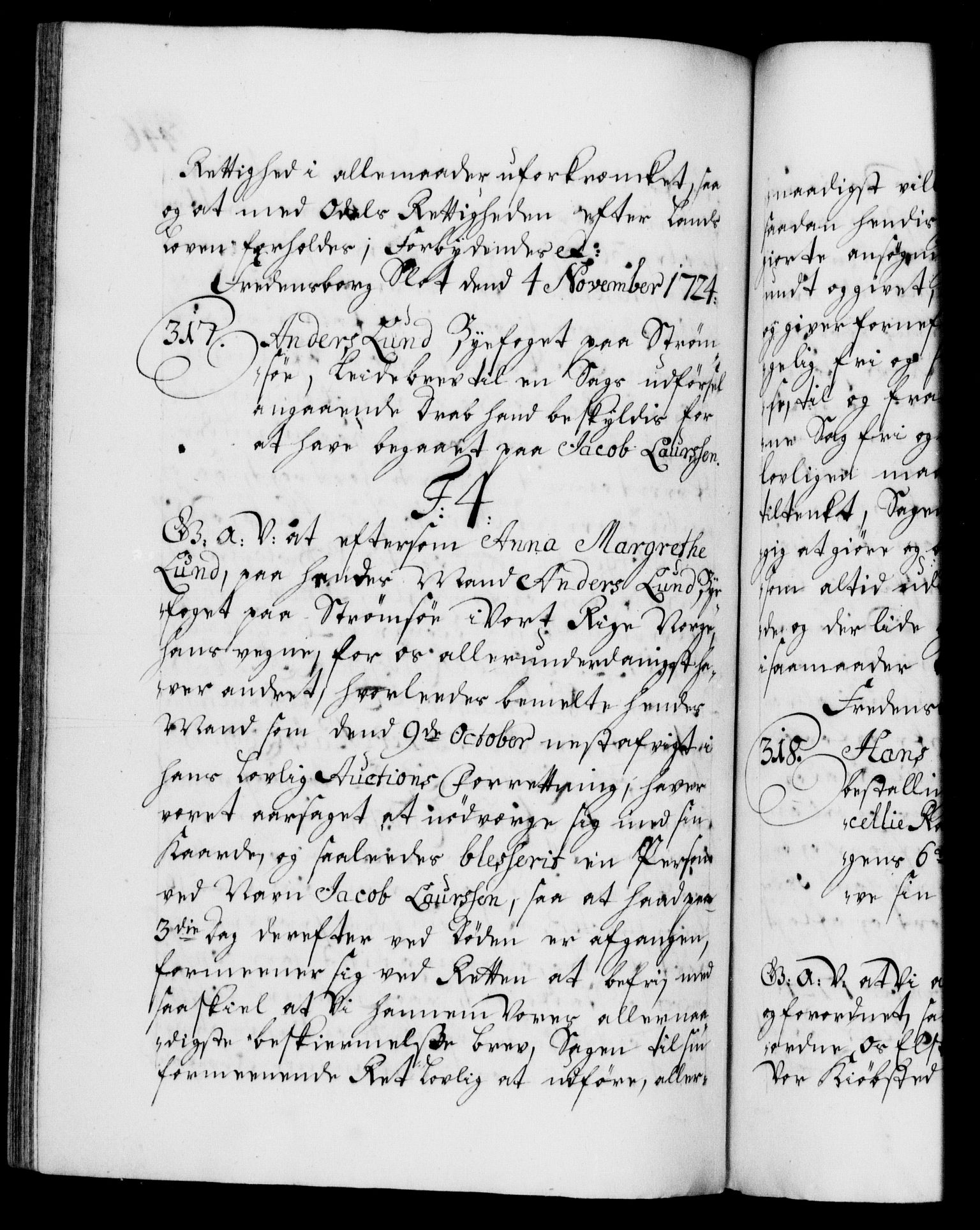 Danske Kanselli 1572-1799, AV/RA-EA-3023/F/Fc/Fca/Fcaa/L0024: Norske registre, 1723-1725, p. 446b