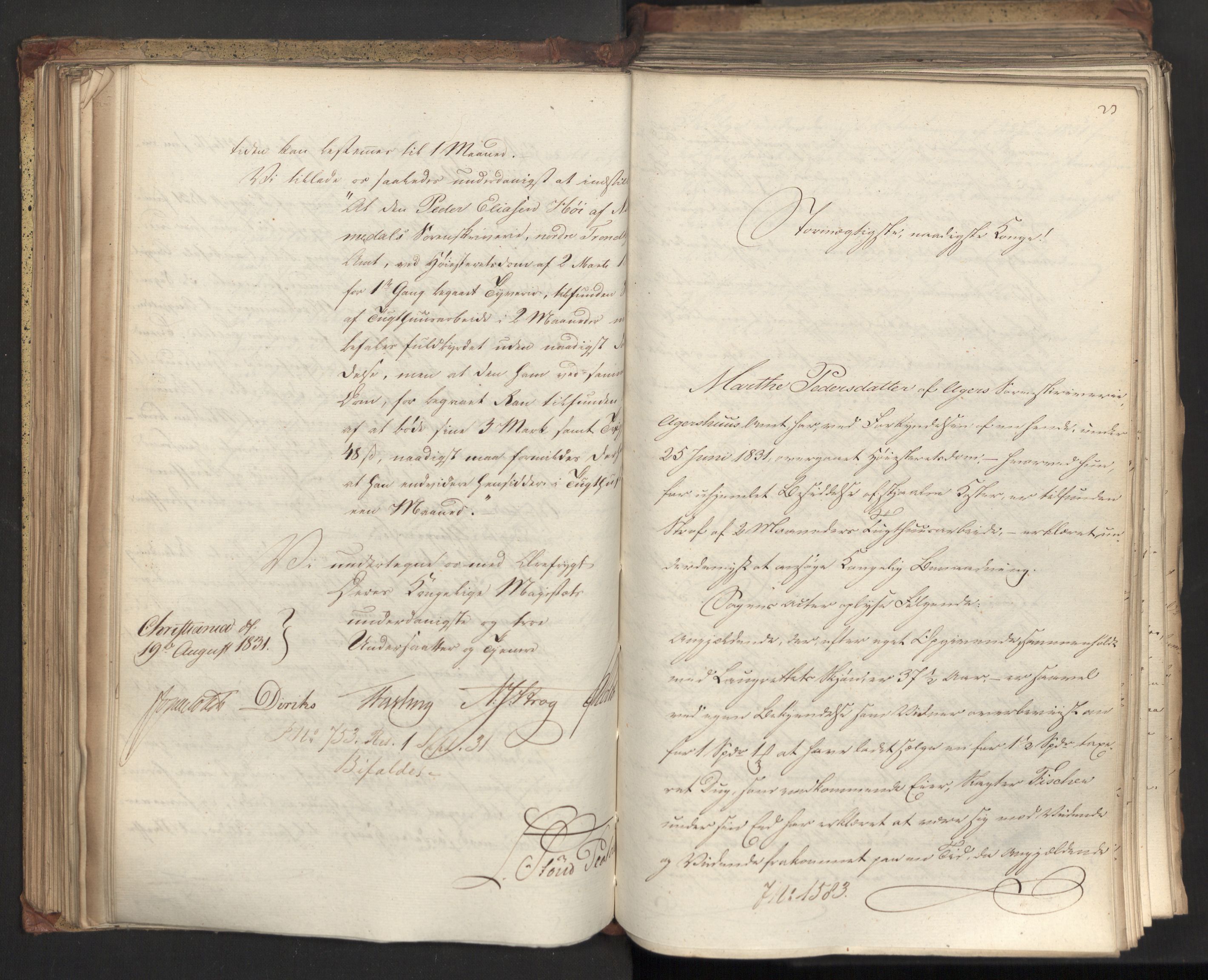 Statsrådsavdelingen i Stockholm, AV/RA-S-1003/D/Da/L0073: Regjeringsinnstillinger nr. 1534-1699, 1831, p. 168