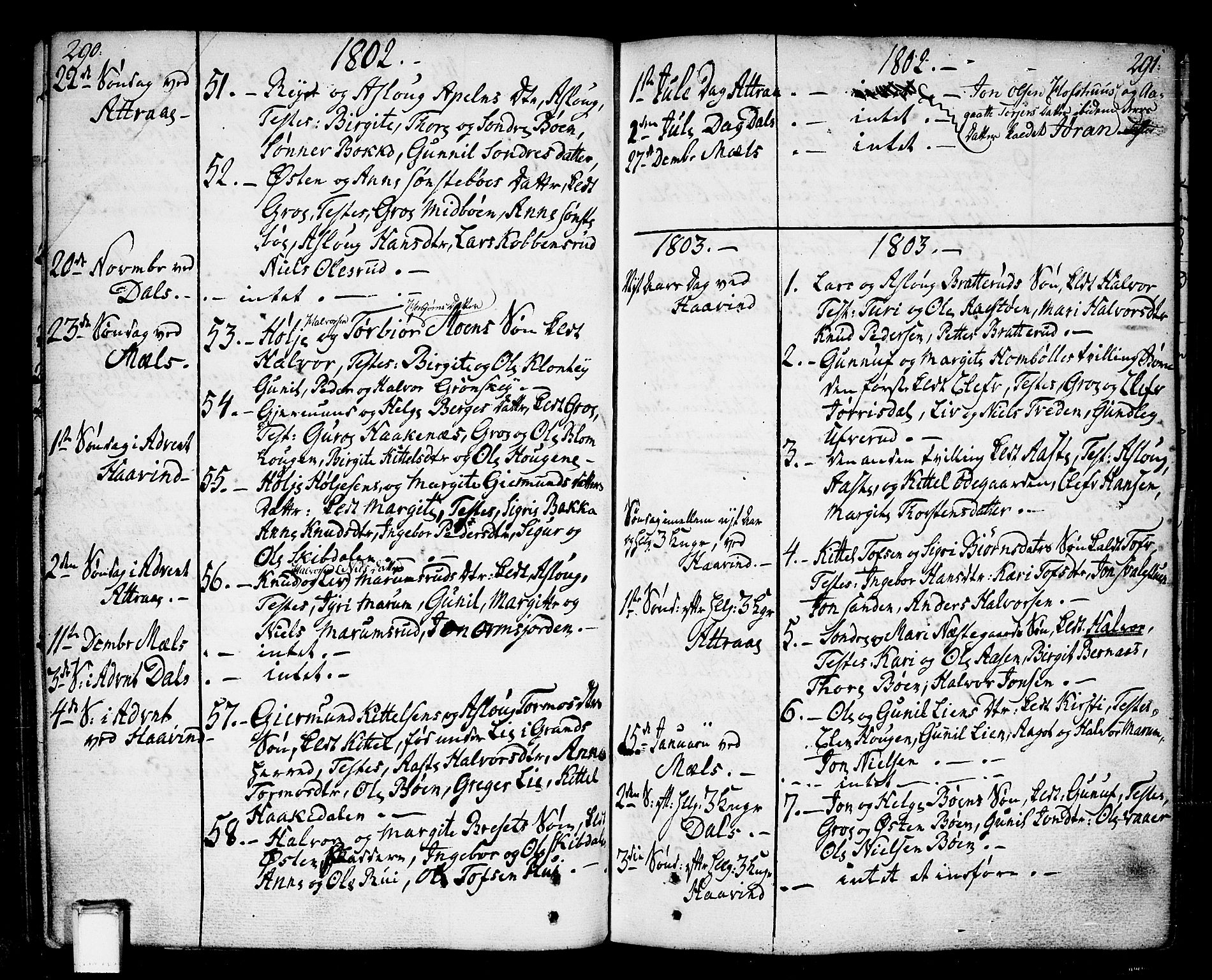 Tinn kirkebøker, AV/SAKO-A-308/F/Fa/L0002: Parish register (official) no. I 2, 1757-1810, p. 290-291