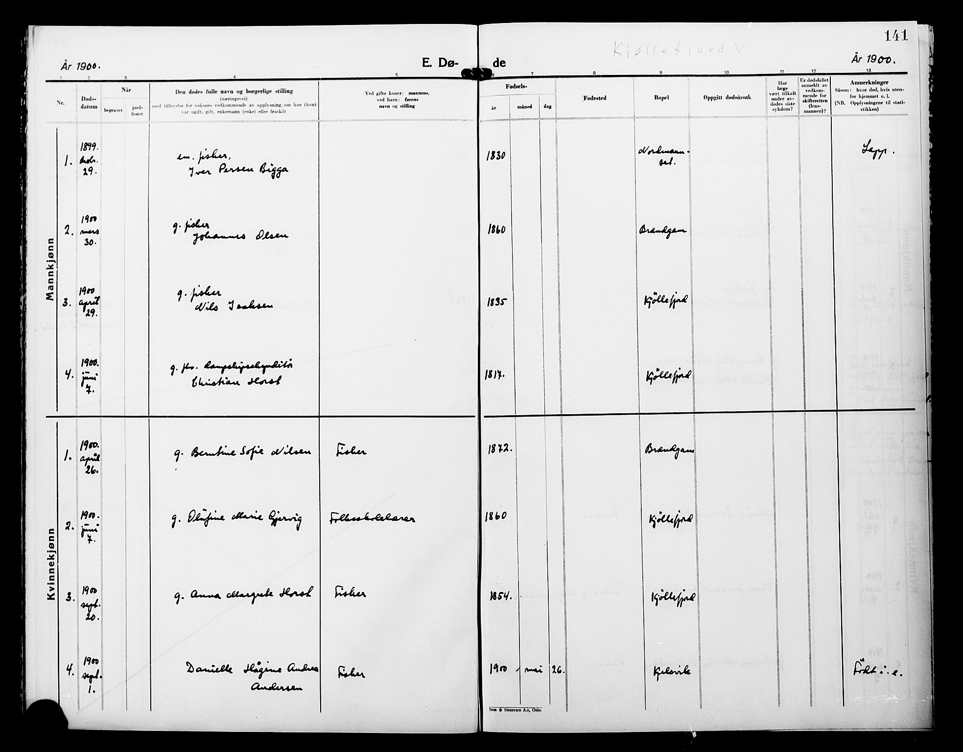 Lebesby sokneprestkontor, SATØ/S-1353/H/Ha/L0005kirke: Parish register (official) no. 5, 1870-1902, p. 141