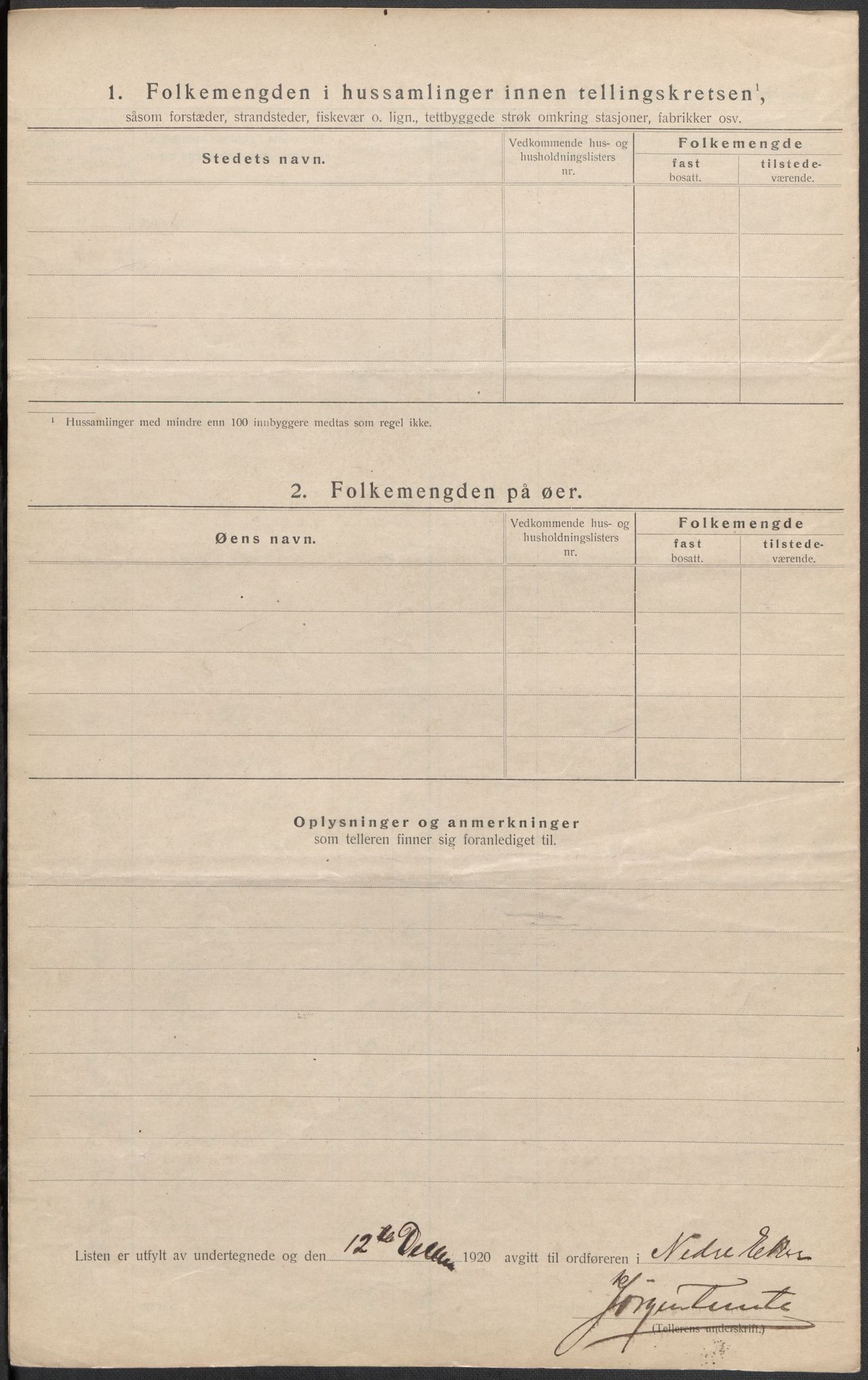 SAKO, 1920 census for Nedre Eiker, 1920, p. 21