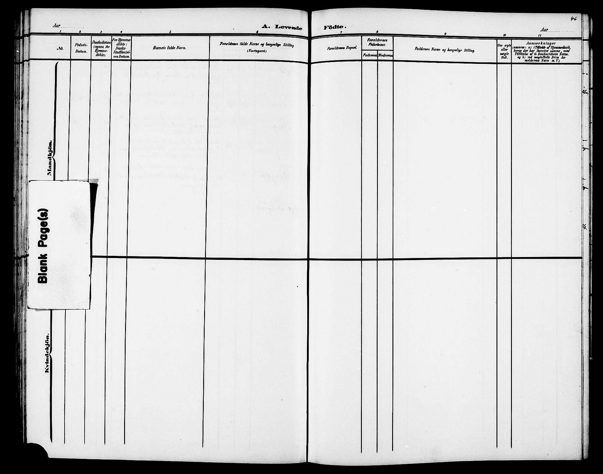 Ministerialprotokoller, klokkerbøker og fødselsregistre - Møre og Romsdal, AV/SAT-A-1454/595/L1053: Parish register (copy) no. 595C05, 1901-1919, p. 46