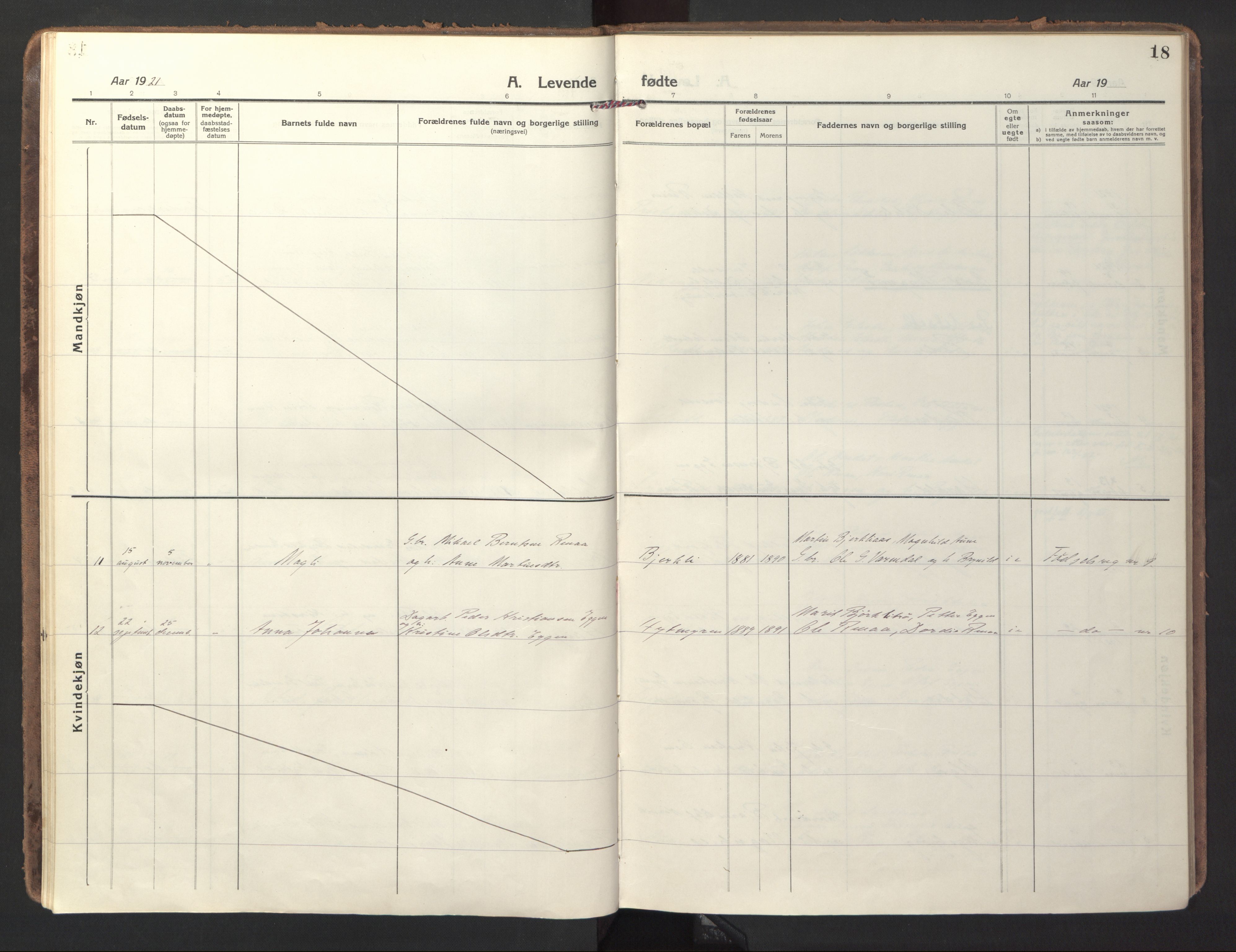 Ministerialprotokoller, klokkerbøker og fødselsregistre - Sør-Trøndelag, SAT/A-1456/618/L0449: Parish register (official) no. 618A12, 1917-1924, p. 18