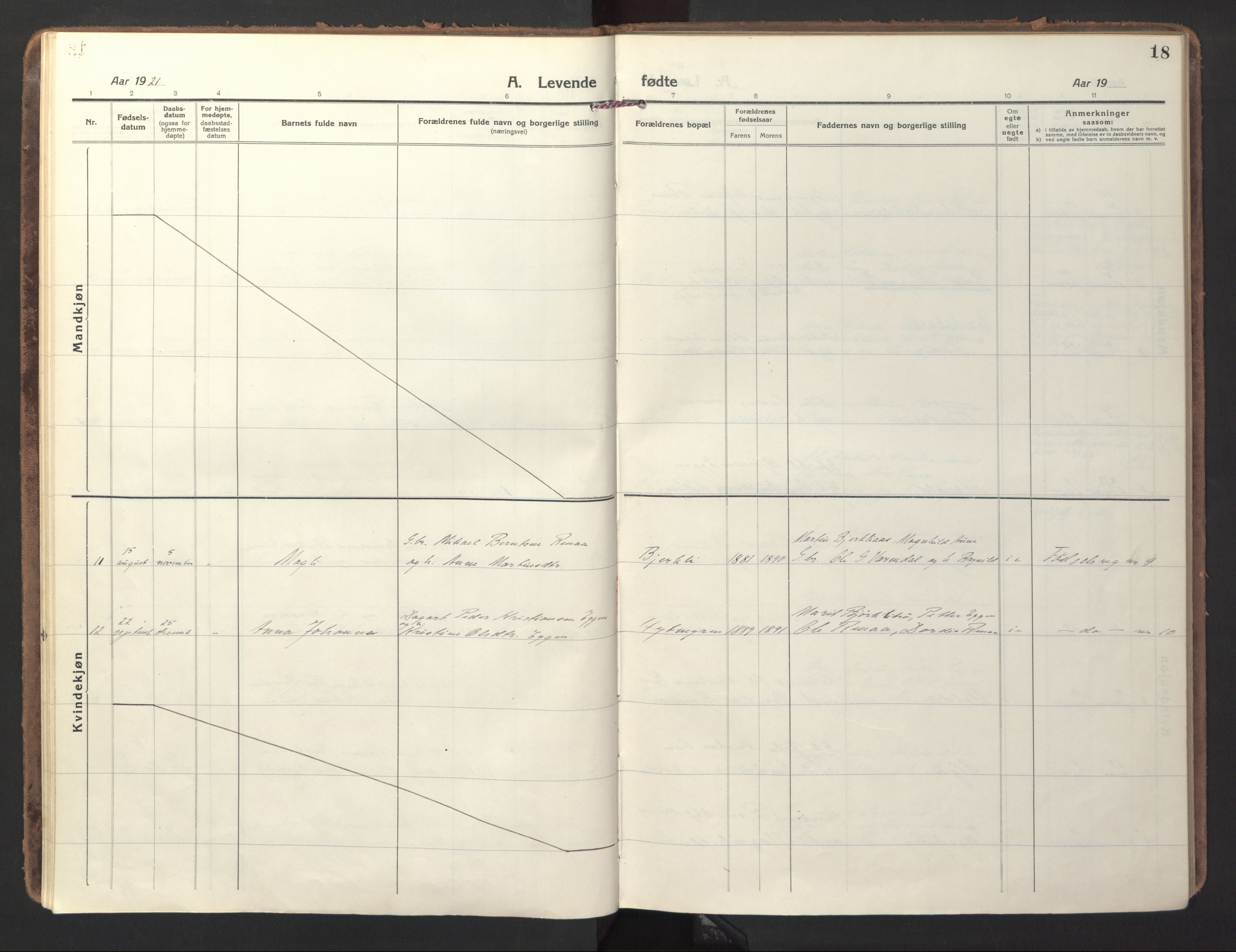 Ministerialprotokoller, klokkerbøker og fødselsregistre - Sør-Trøndelag, AV/SAT-A-1456/618/L0449: Parish register (official) no. 618A12, 1917-1924, p. 18