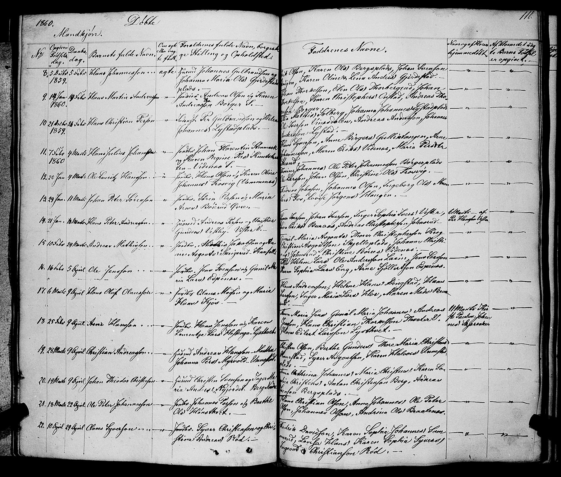 Skiptvet prestekontor Kirkebøker, AV/SAO-A-20009/F/Fa/L0006: Parish register (official) no. 6, 1839-1860, p. 110