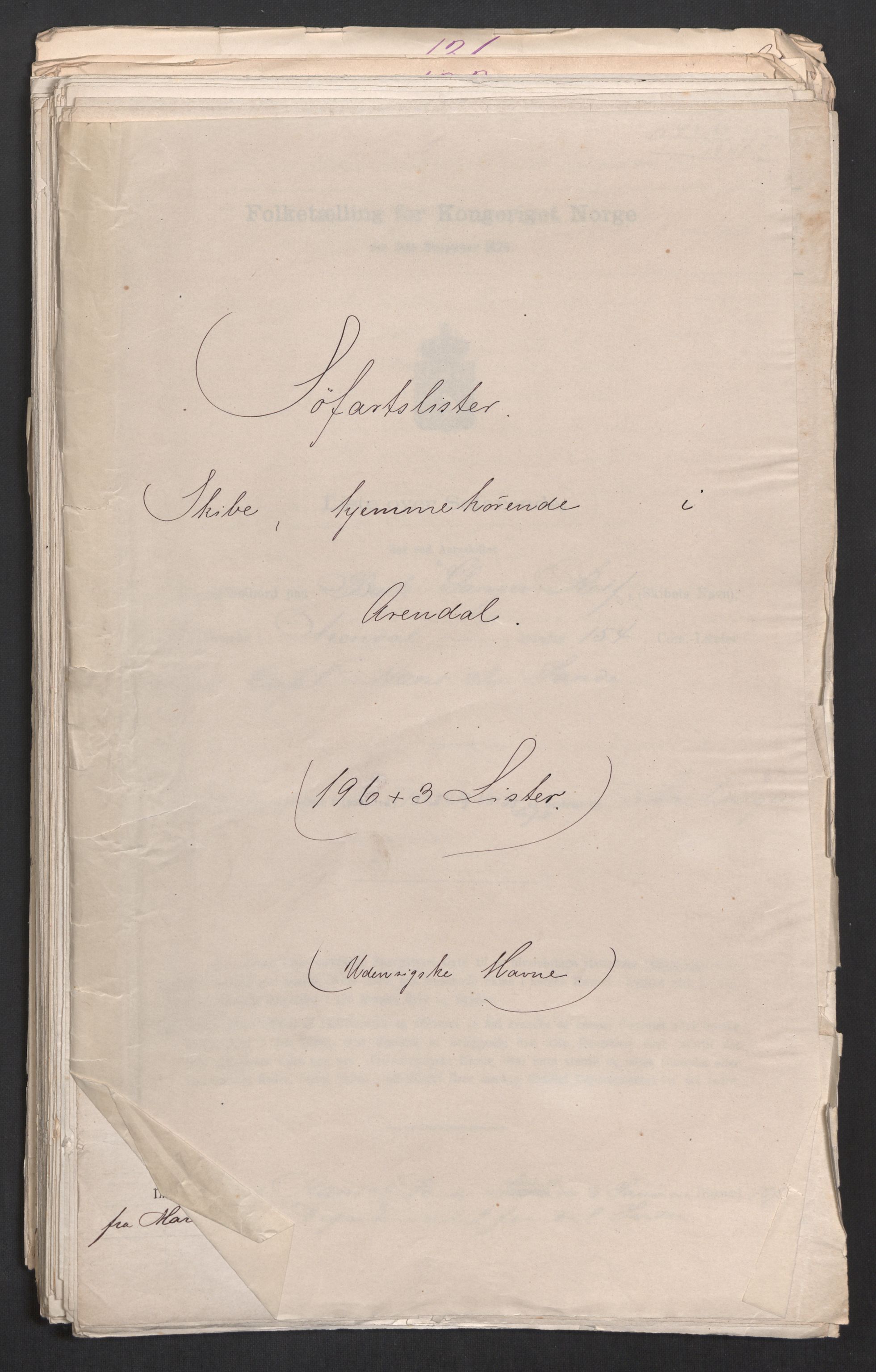 RA, 1875 census, lists of crew on ships: Ships in ports abroad, 1875, p. 1092