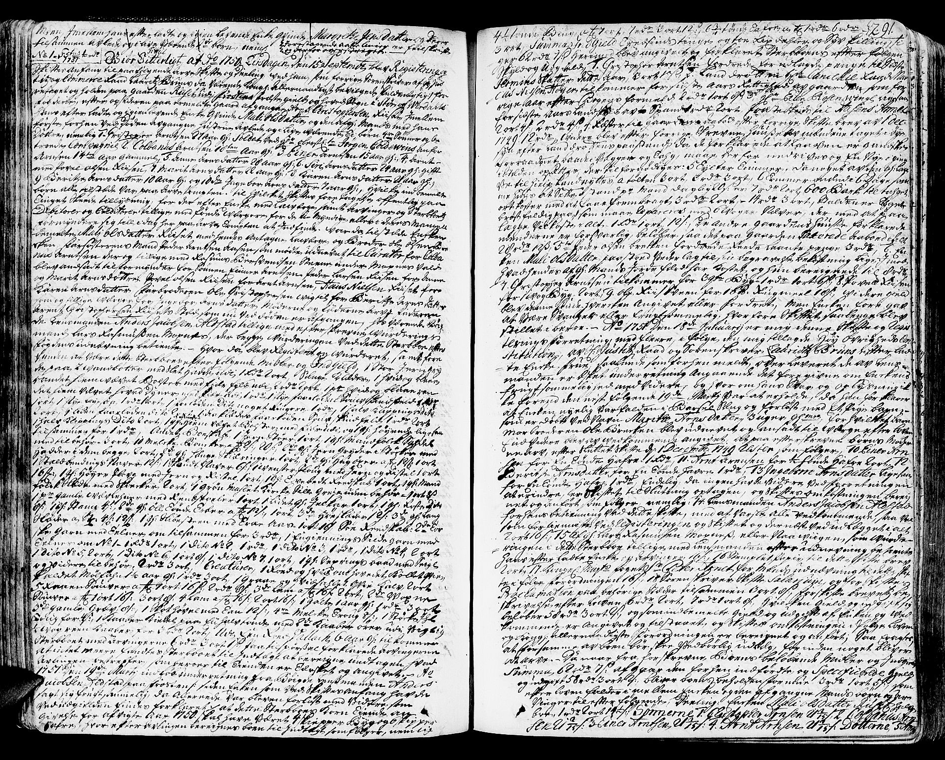 Stjør- og Verdal sorenskriveri, AV/SAT-A-4167/1/3/3A/L0005: Skifteprotokoll 3, 1742-1760, p. 290b-291a