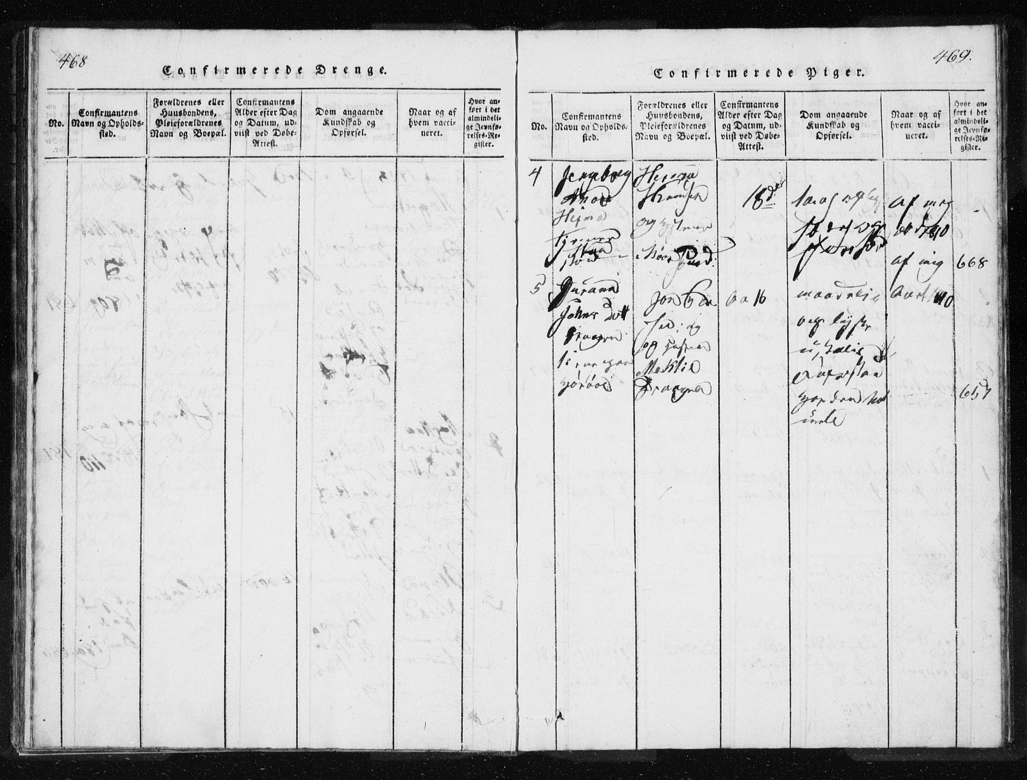 Ministerialprotokoller, klokkerbøker og fødselsregistre - Møre og Romsdal, AV/SAT-A-1454/566/L0772: Parish register (copy) no. 566C01, 1818-1845, p. 468-469