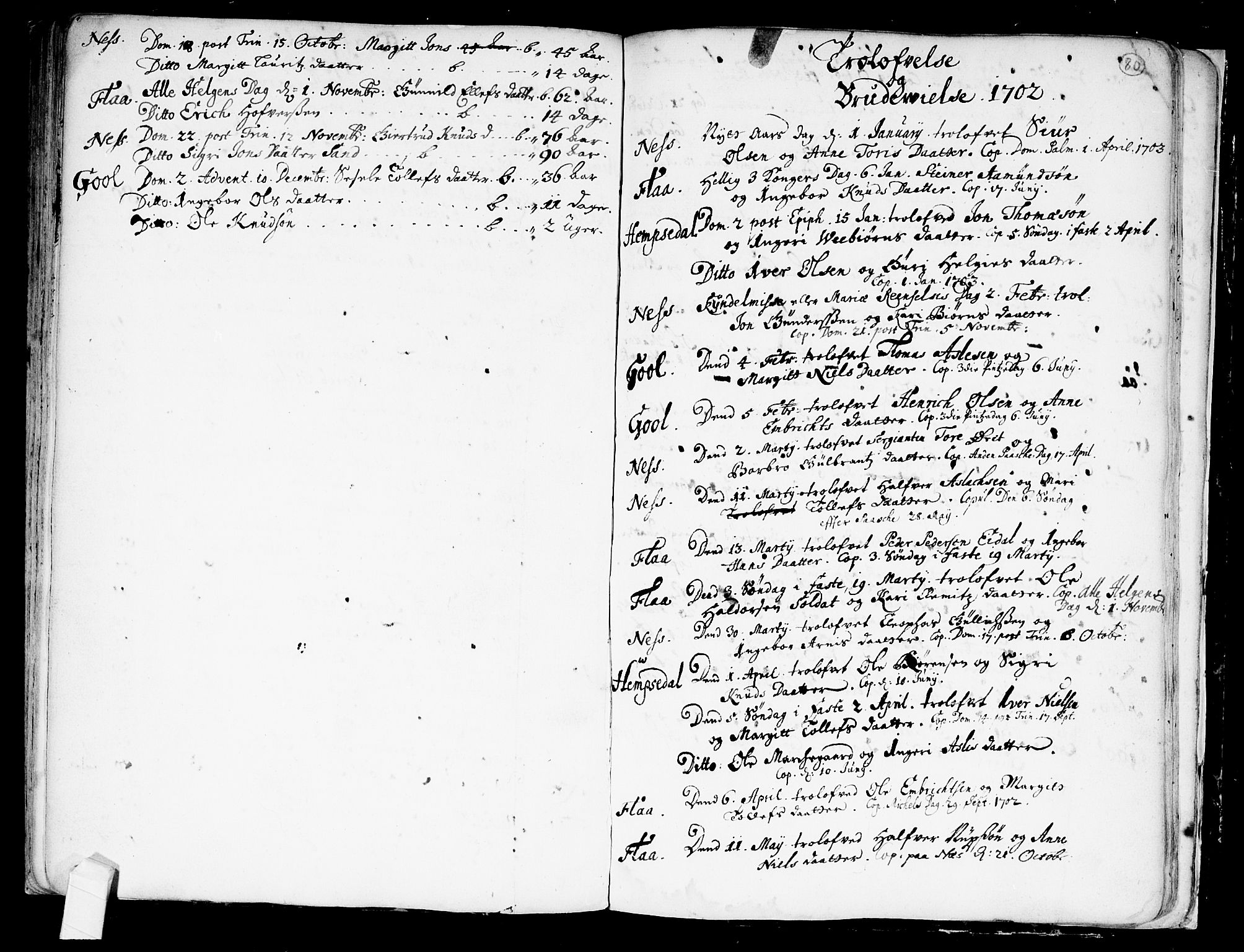 Nes kirkebøker, SAKO/A-236/F/Fa/L0001: Parish register (official) no. 1, 1693-1706, p. 80