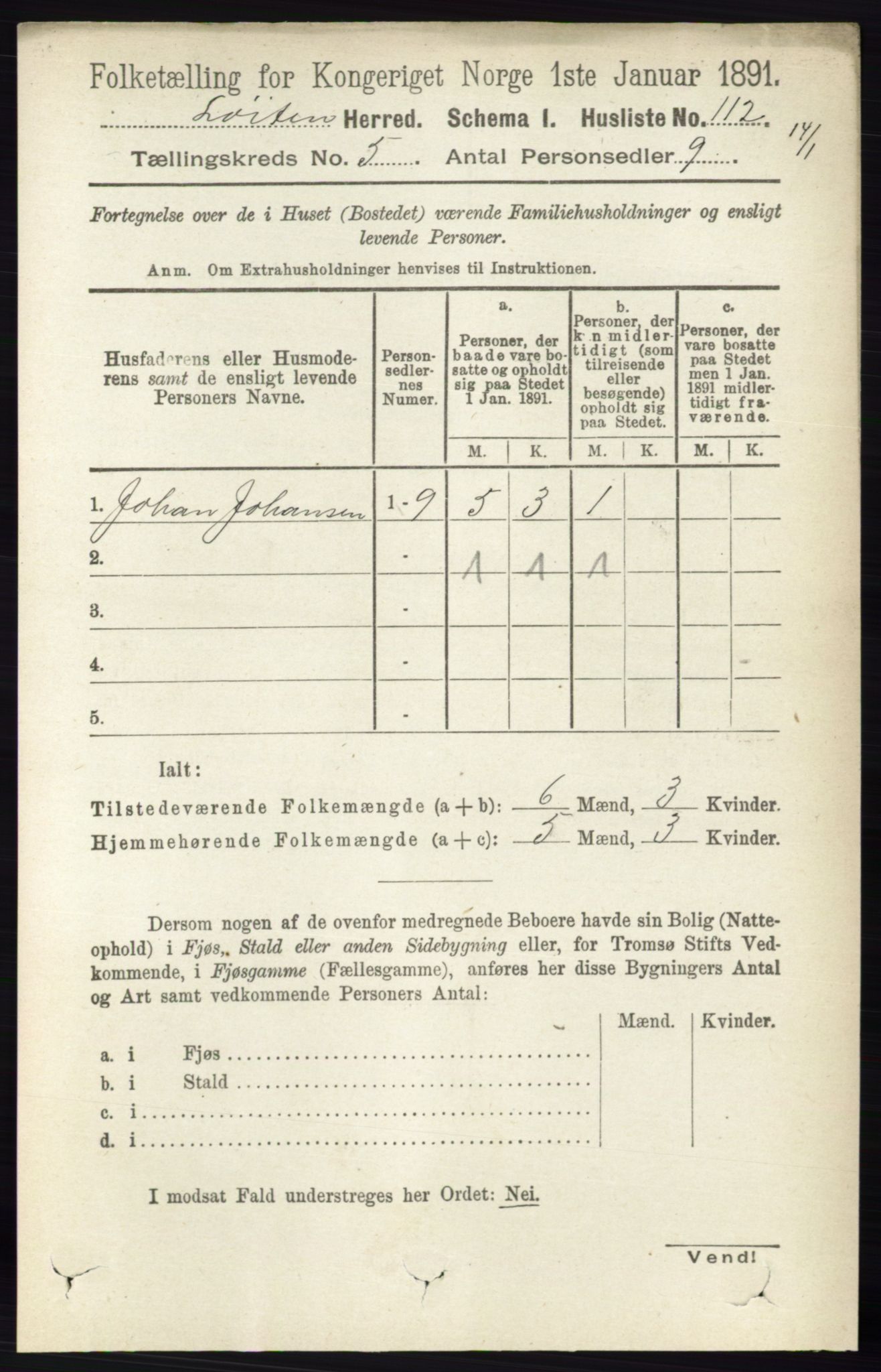 RA, 1891 census for 0415 Løten, 1891, p. 3417