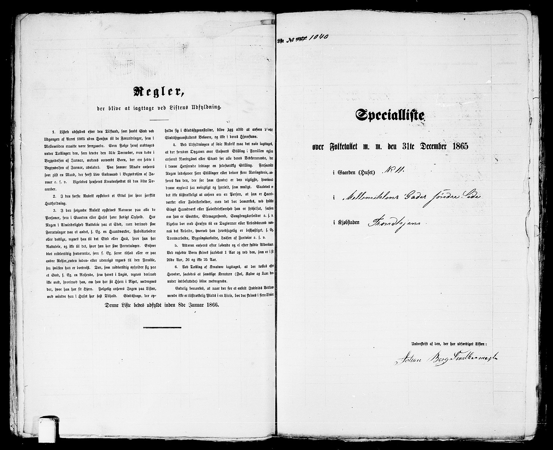 RA, 1865 census for Trondheim, 1865, p. 2161