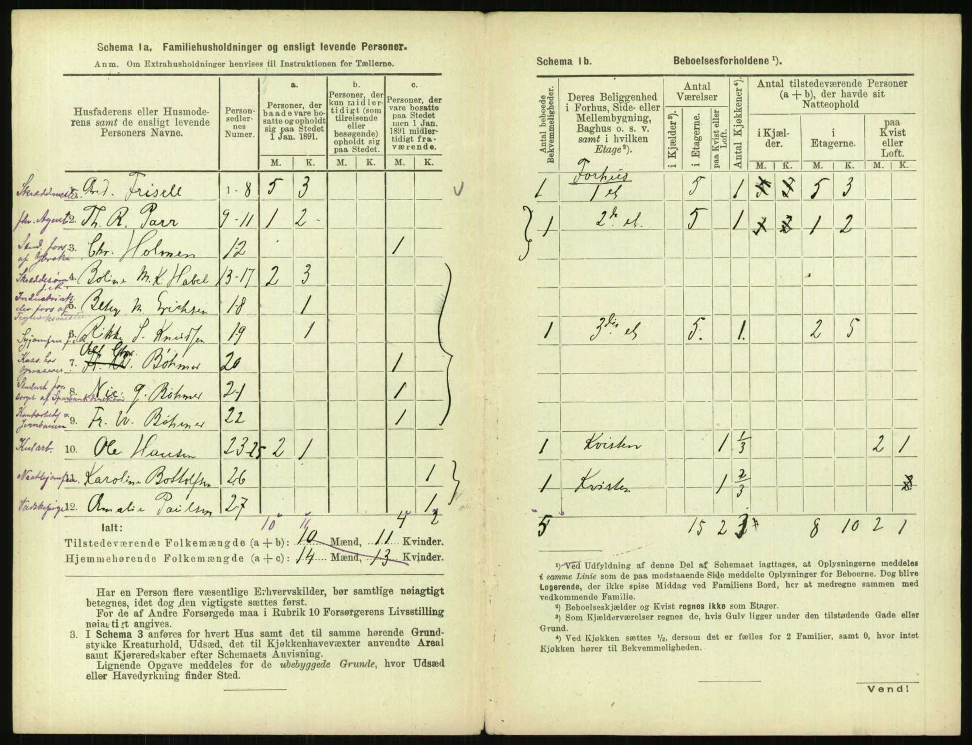 RA, 1891 census for 0301 Kristiania, 1891, p. 77449