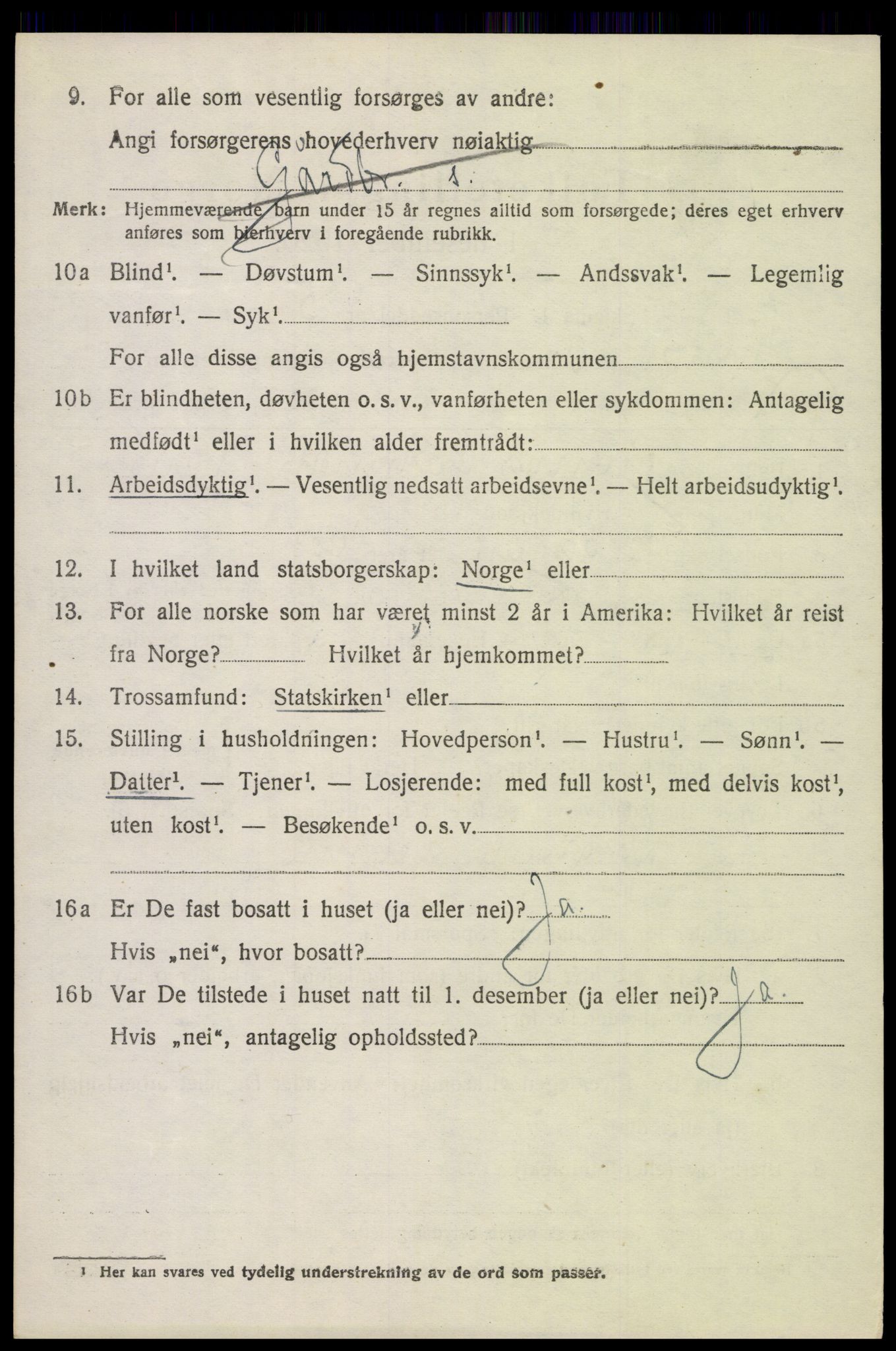 SAH, 1920 census for Lunner, 1920, p. 2880