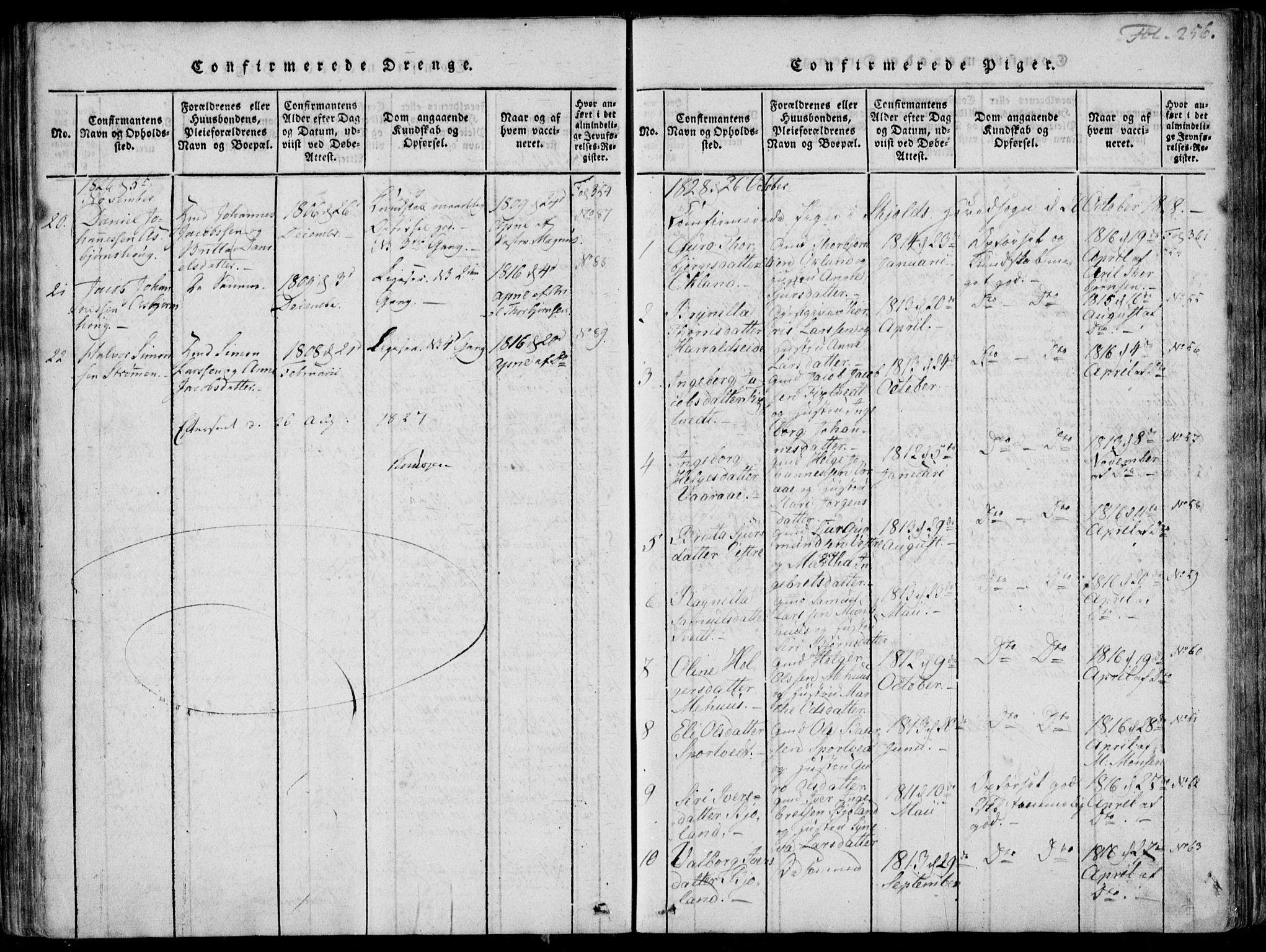 Skjold sokneprestkontor, SAST/A-101847/H/Ha/Haa/L0003: Parish register (official) no. A 3, 1815-1835, p. 256