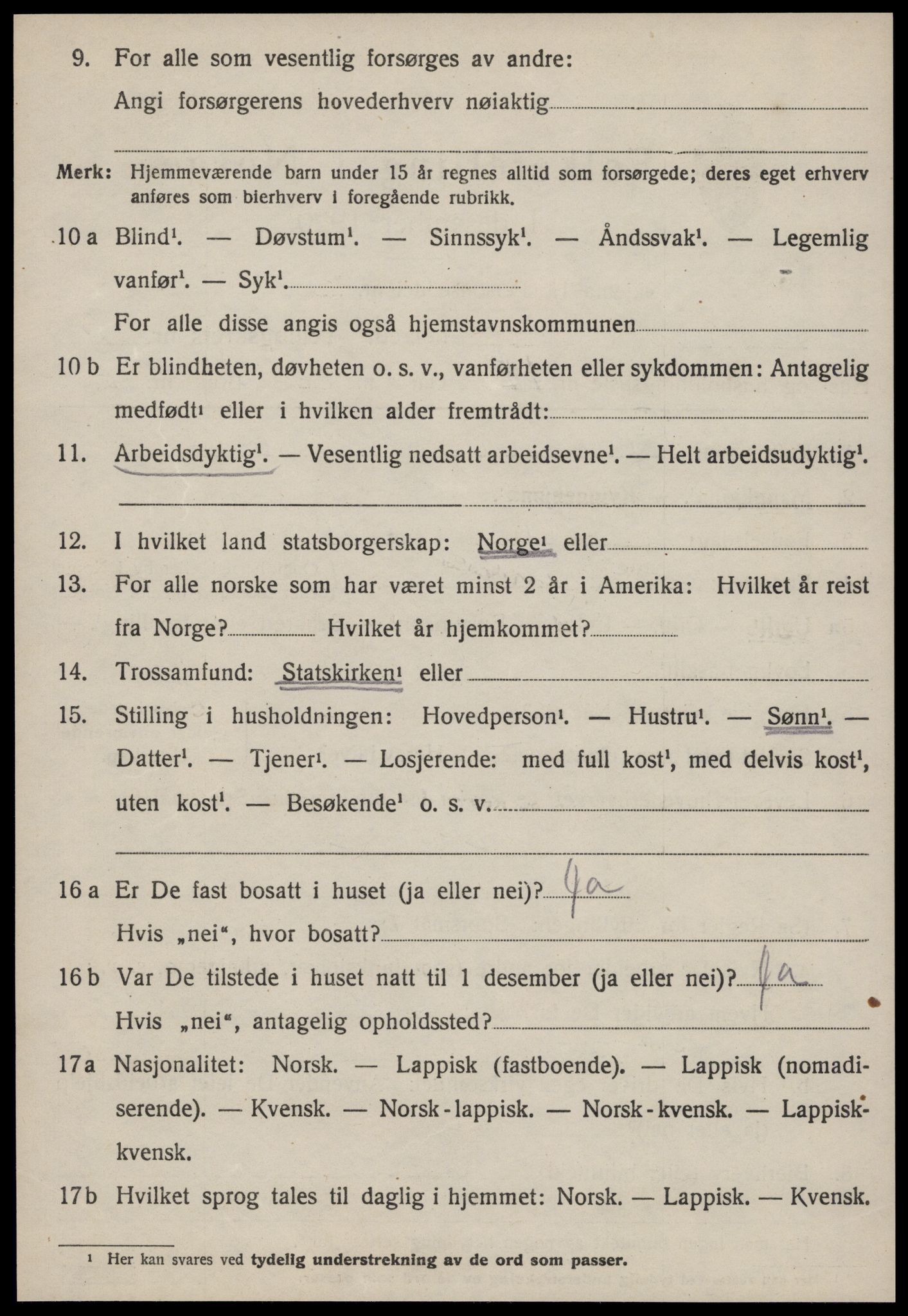 SAT, 1920 census for Malvik, 1920, p. 3599