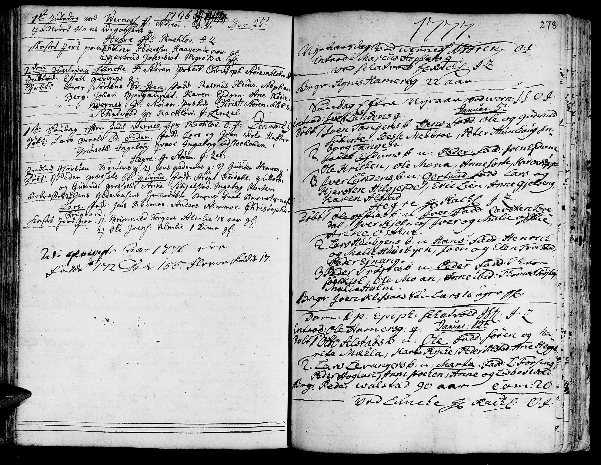 Ministerialprotokoller, klokkerbøker og fødselsregistre - Nord-Trøndelag, SAT/A-1458/709/L0057: Parish register (official) no. 709A05, 1755-1780, p. 278