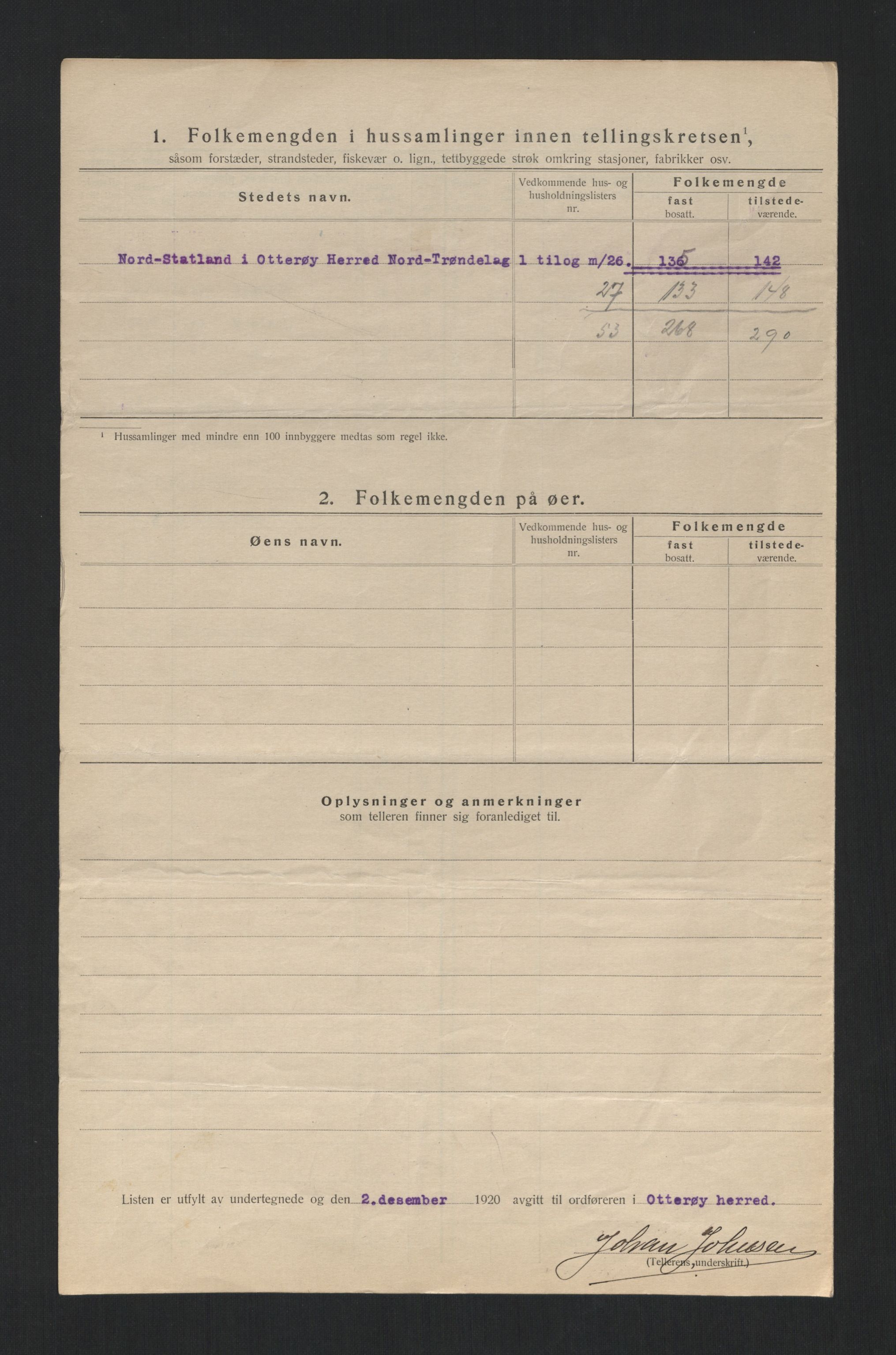 SAT, 1920 census for Otterøy, 1920, p. 14