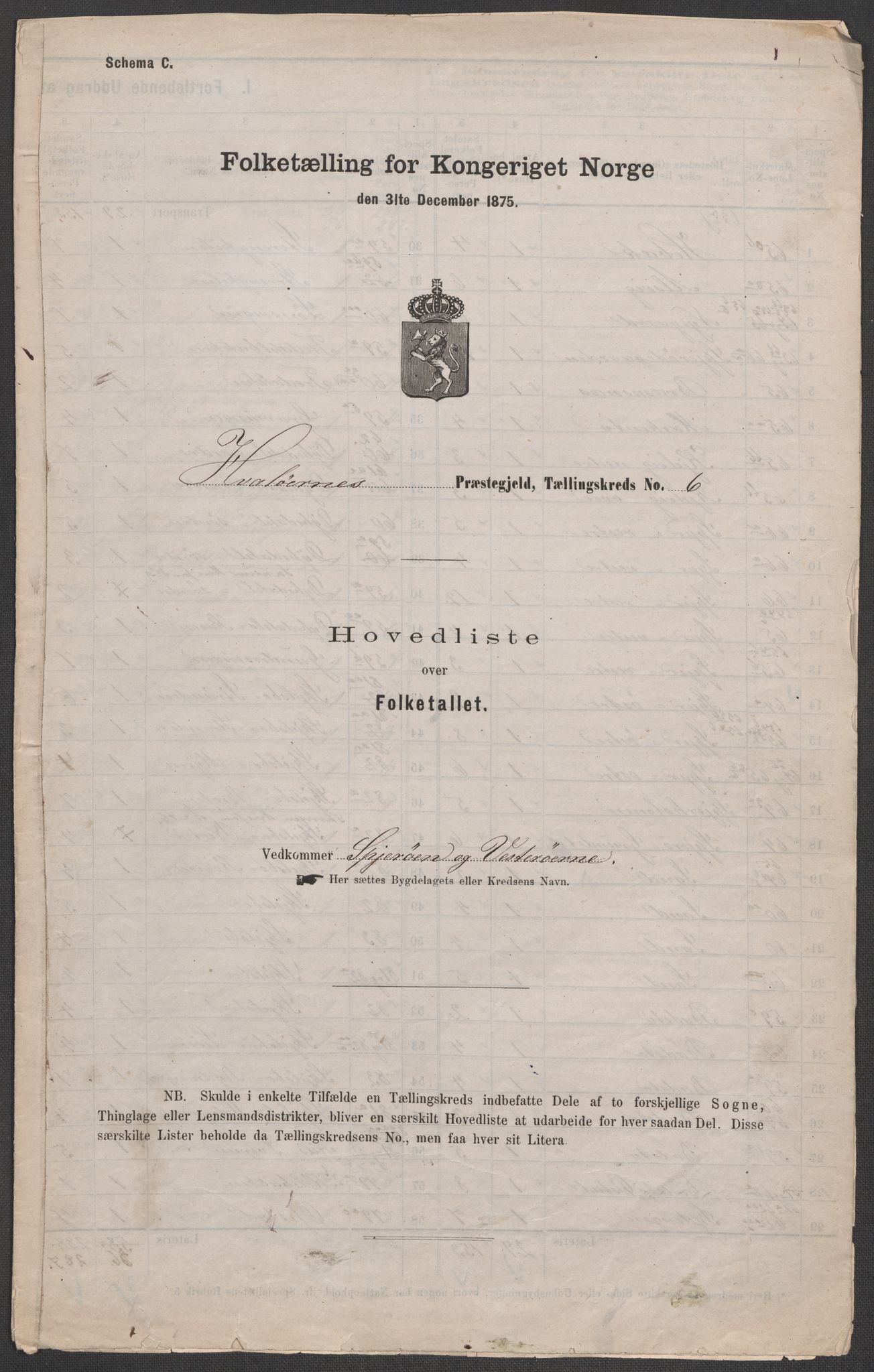 RA, 1875 census for 0111P Hvaler, 1875, p. 22