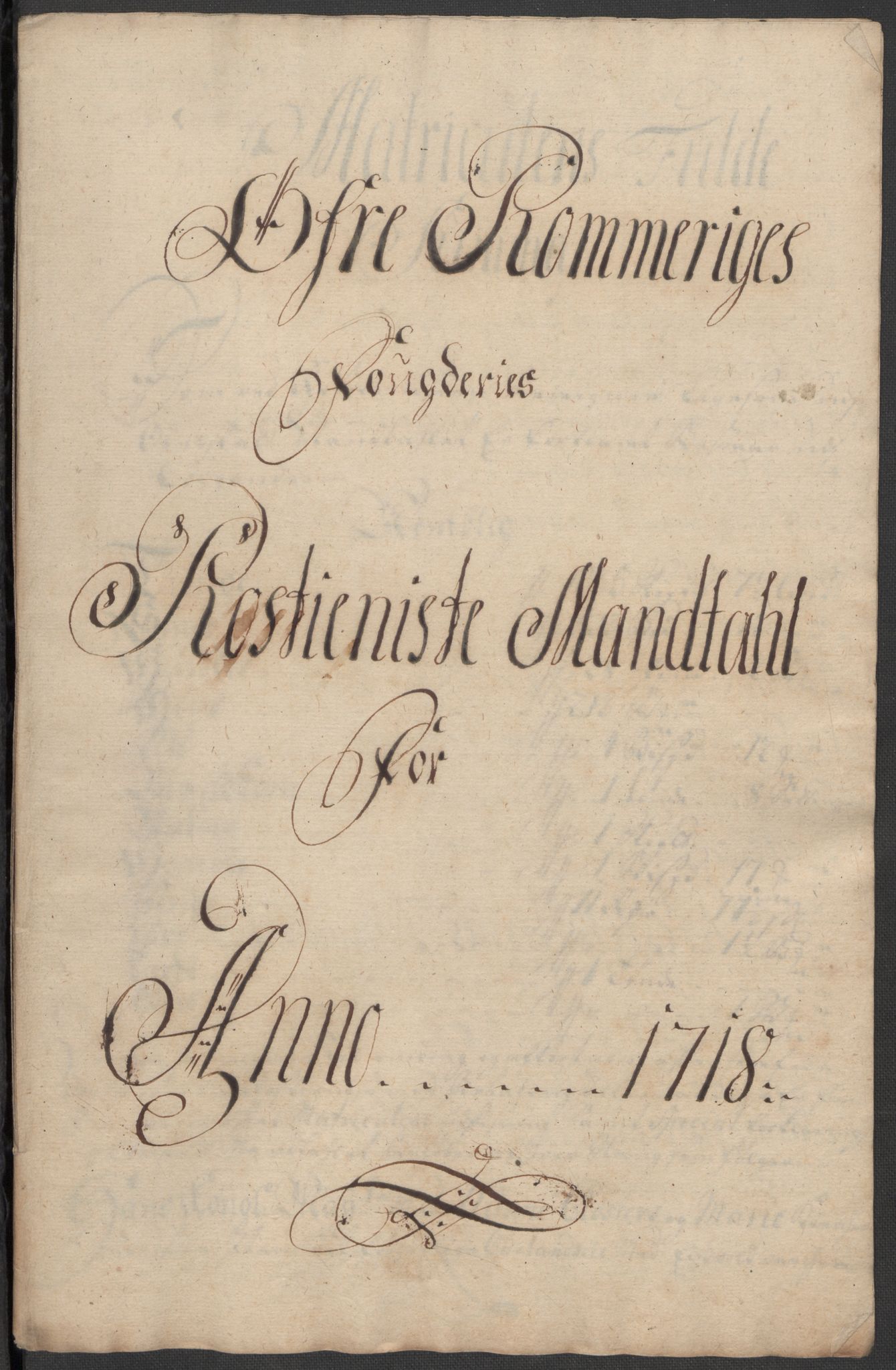 Rentekammeret inntil 1814, Reviderte regnskaper, Fogderegnskap, RA/EA-4092/R12/L0727: Fogderegnskap Øvre Romerike, 1718, p. 127
