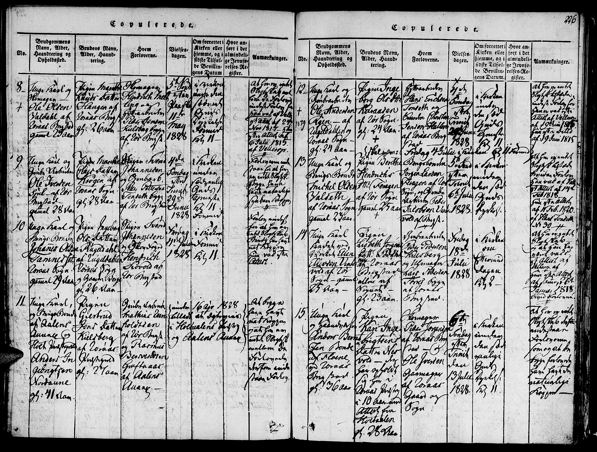 Ministerialprotokoller, klokkerbøker og fødselsregistre - Sør-Trøndelag, SAT/A-1456/681/L0929: Parish register (official) no. 681A07, 1817-1828, p. 226
