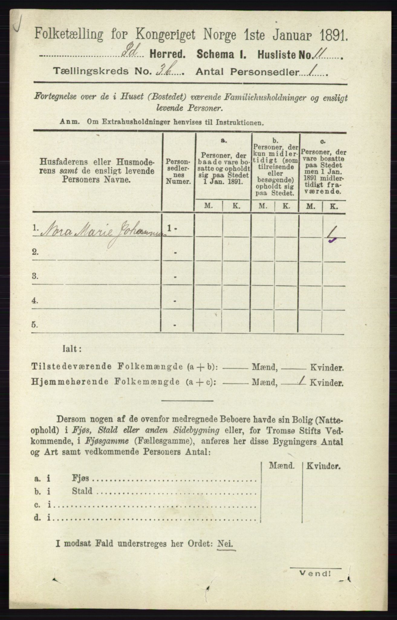 RA, 1891 census for 0117 Idd, 1891, p. 2638