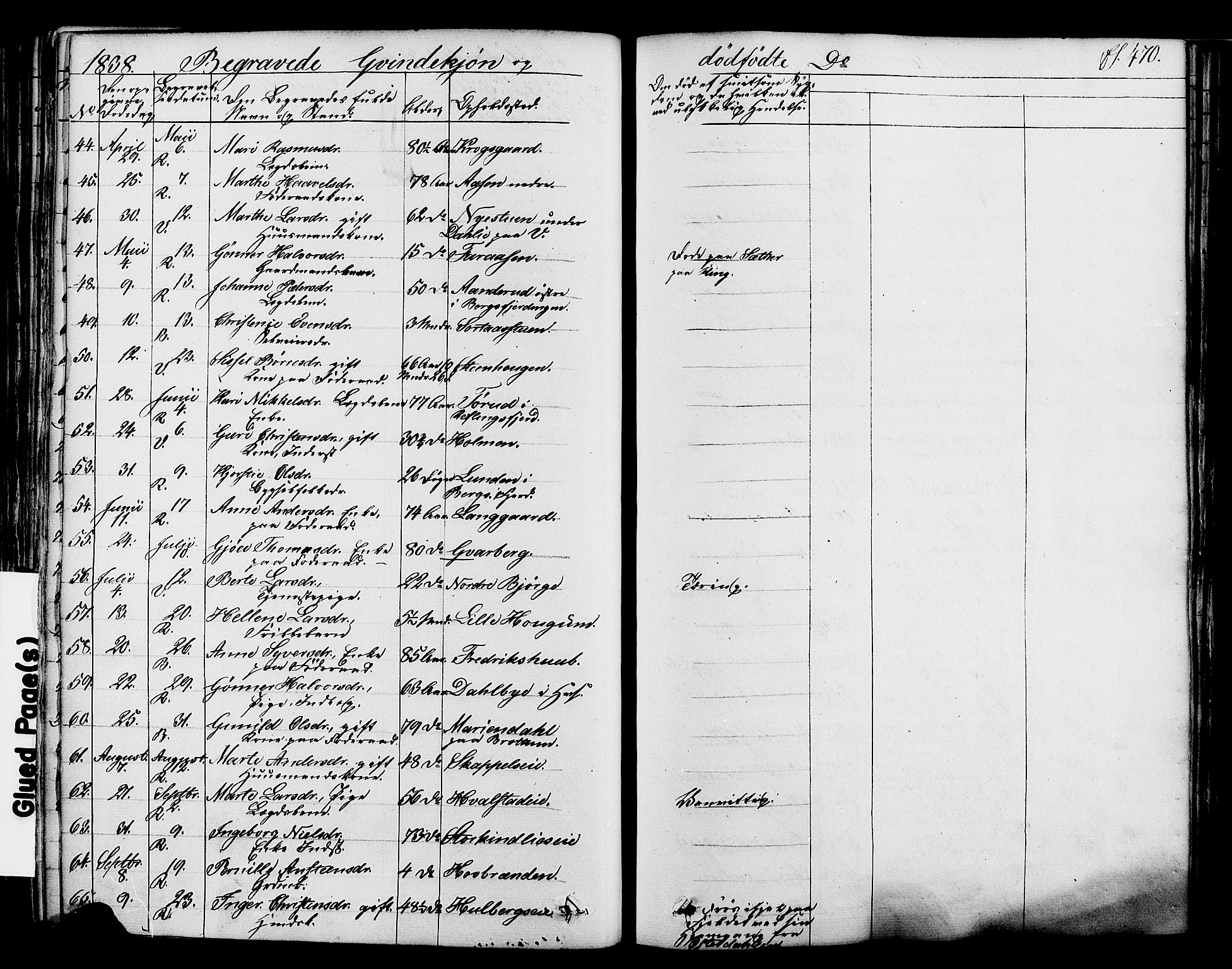 Ringsaker prestekontor, AV/SAH-PREST-014/K/Ka/L0008: Parish register (official) no. 8, 1837-1850, p. 470