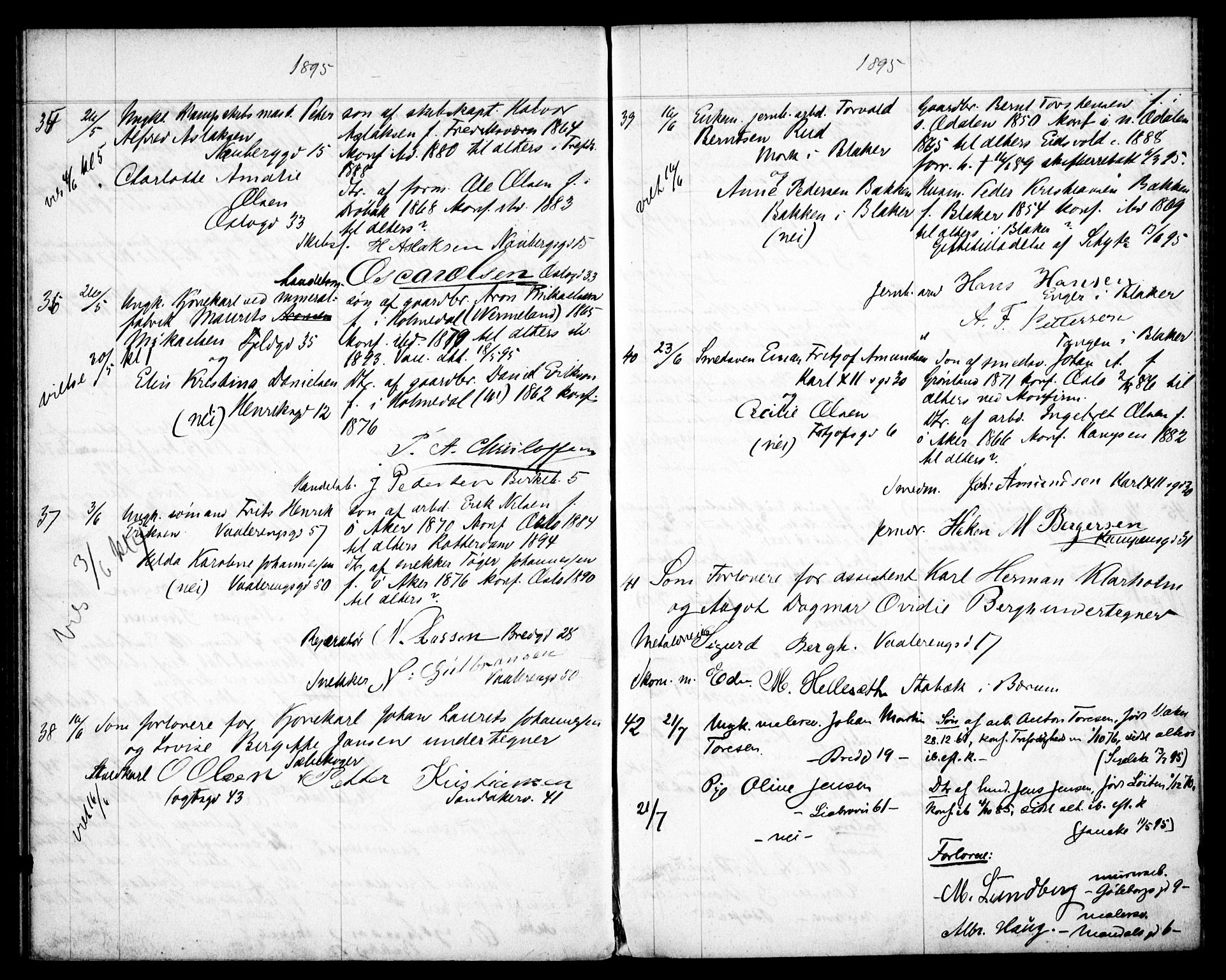 Gamlebyen prestekontor Kirkebøker, AV/SAO-A-10884/H/Ha/L0001: Banns register no. 1, 1891-1898