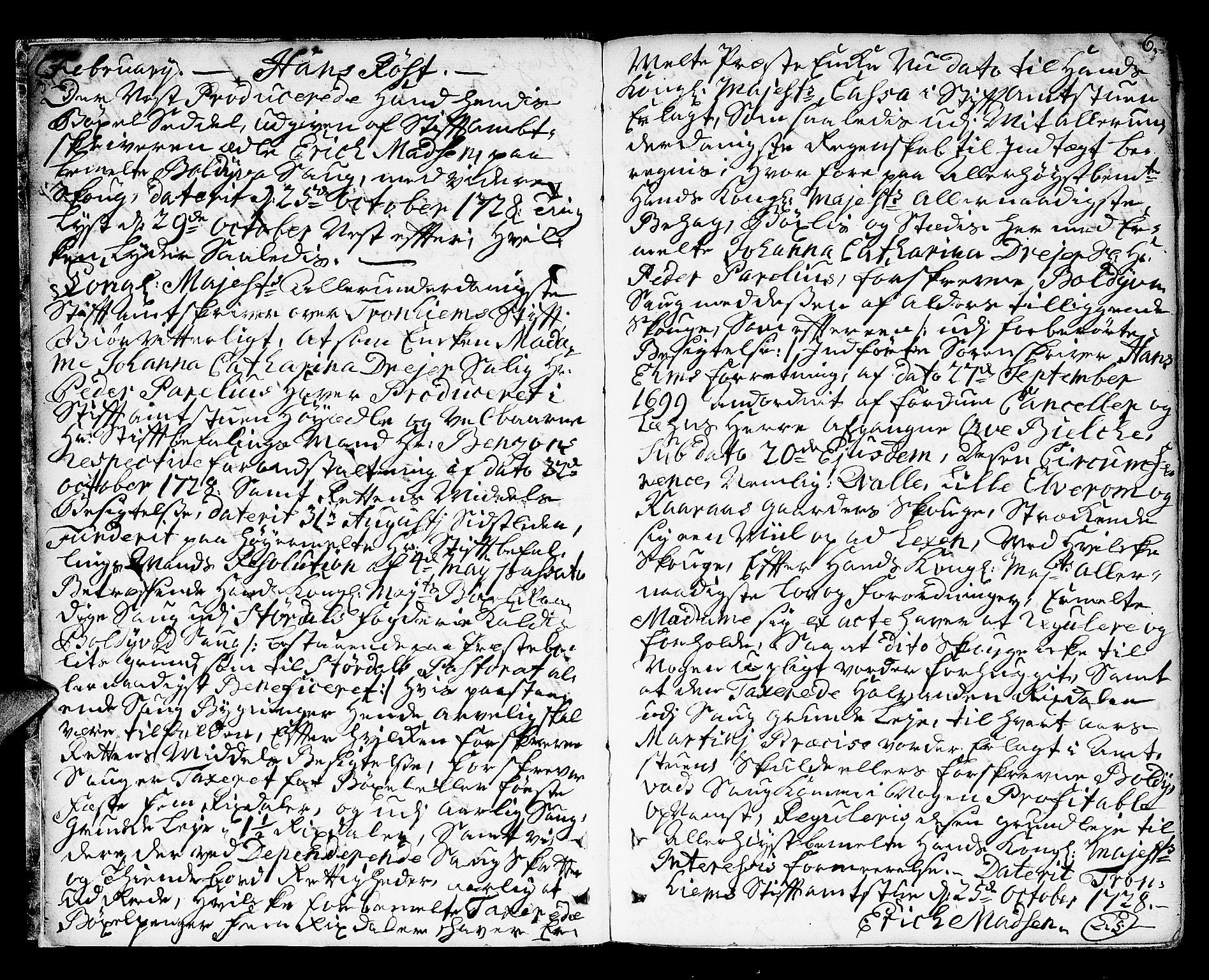 Innherad prosti, AV/SAT-A-6524/1/G/Gc/L0003: Skifteprotokoll B II, 1735-1781, p. 5b-6a