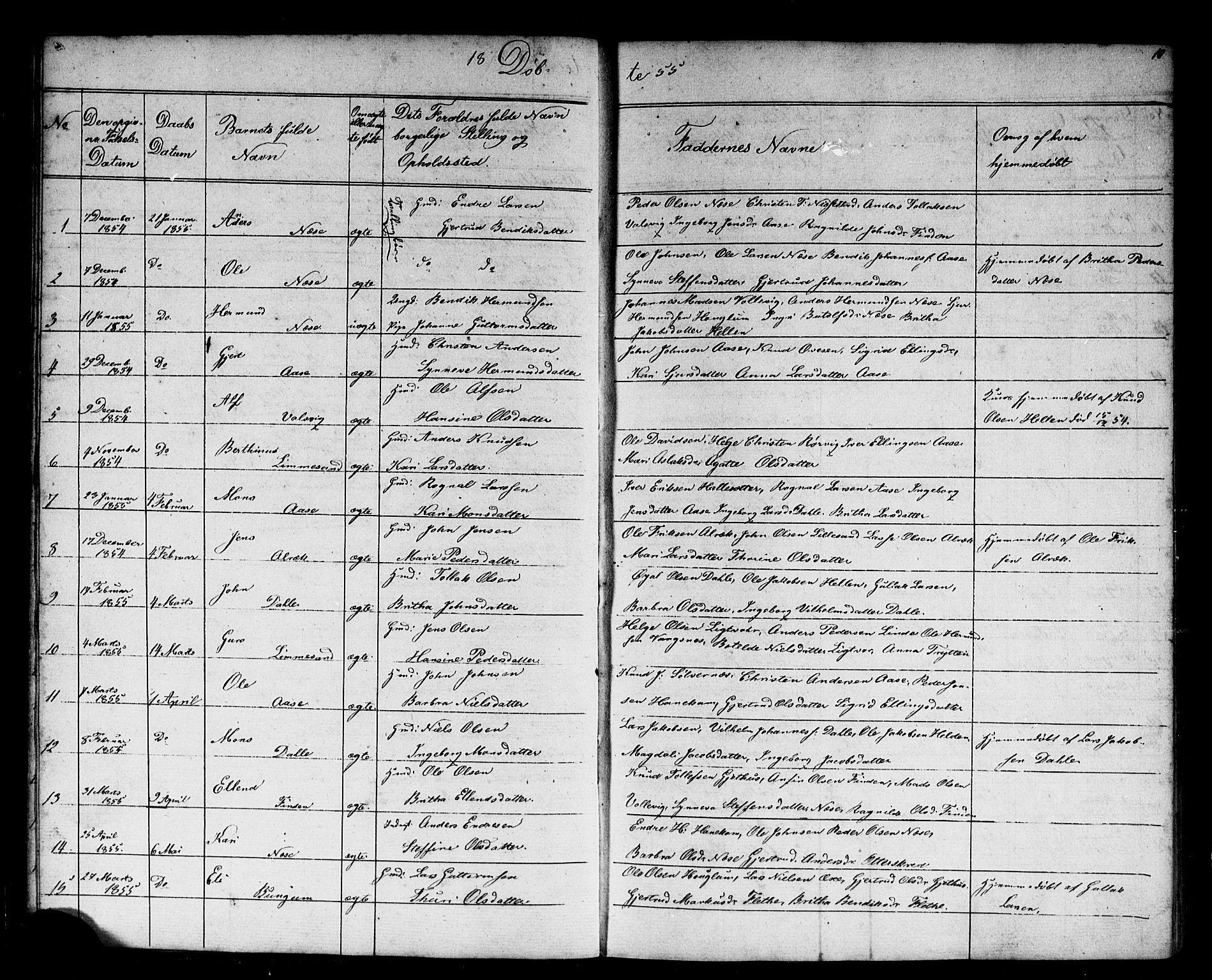 Vik sokneprestembete, SAB/A-81501: Parish register (copy) no. B 1, 1847-1877, p. 10