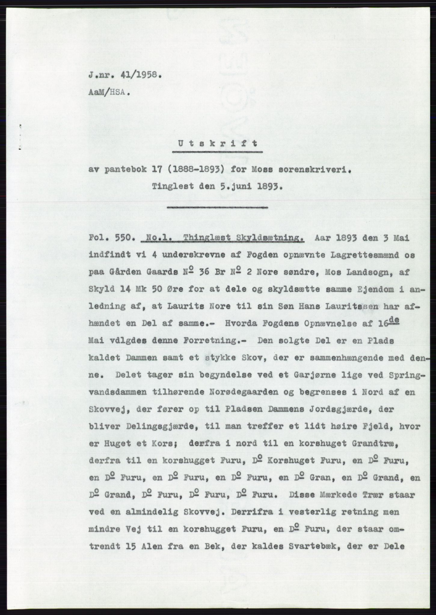 Statsarkivet i Oslo, SAO/A-10621/Z/Zd/L0008: Avskrifter, j.nr 14-1096/1958, 1958, p. 16