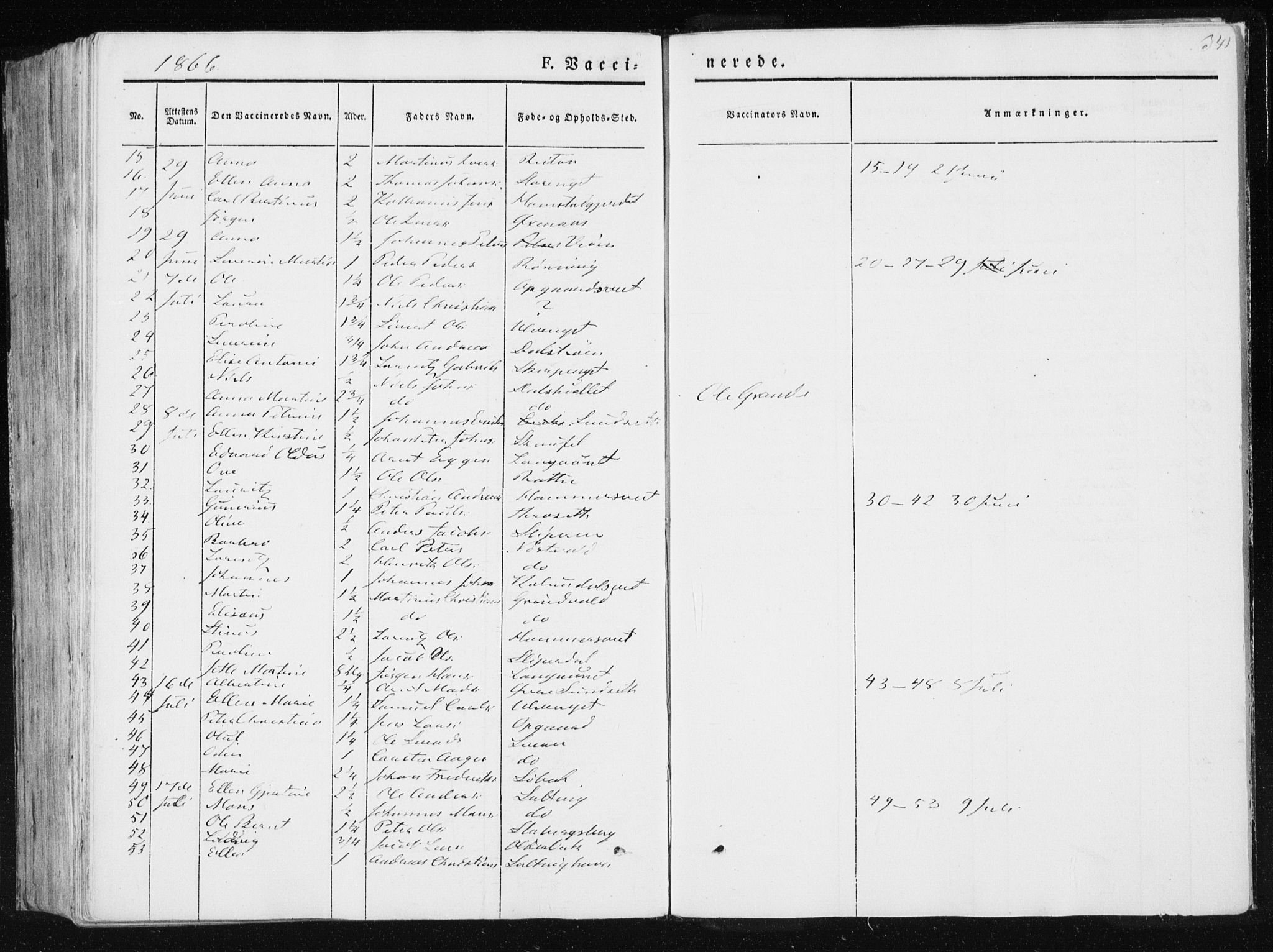 Ministerialprotokoller, klokkerbøker og fødselsregistre - Nord-Trøndelag, SAT/A-1458/733/L0323: Parish register (official) no. 733A02, 1843-1870, p. 341